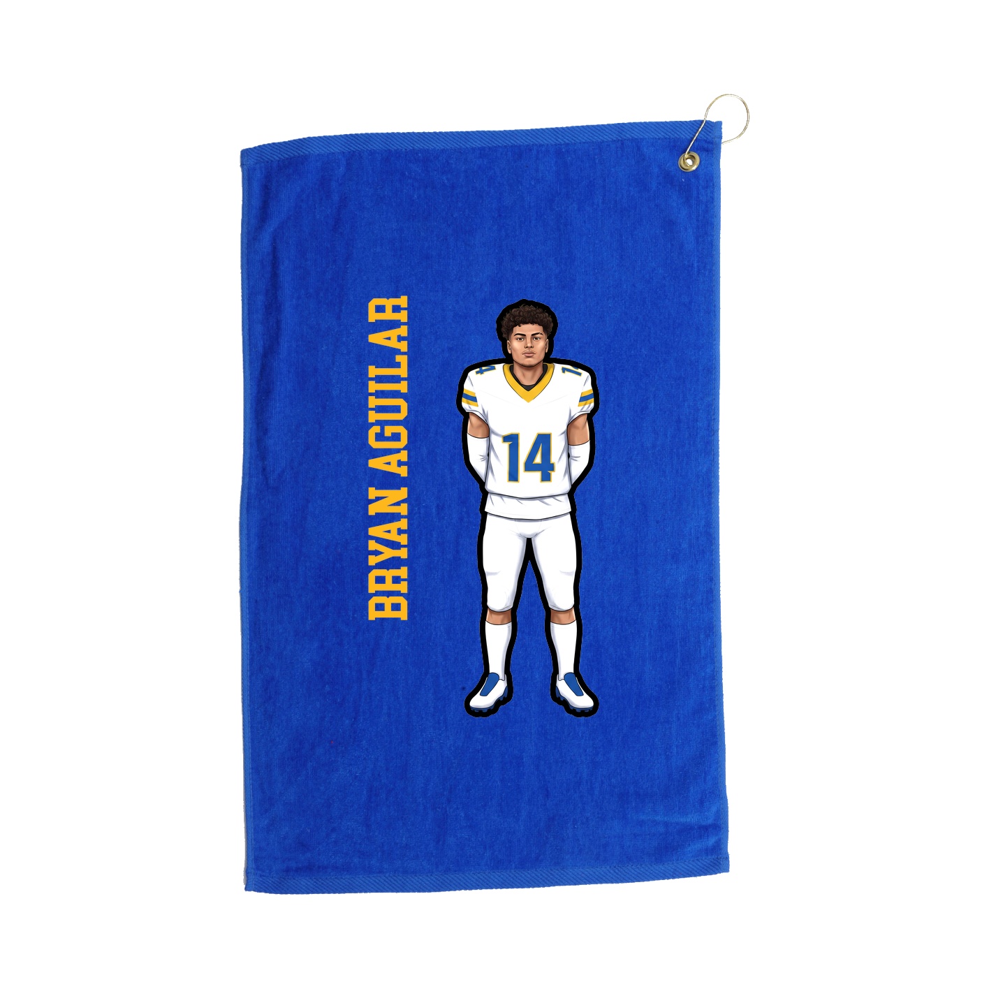 Golf Towel — Name Vertical in Royal