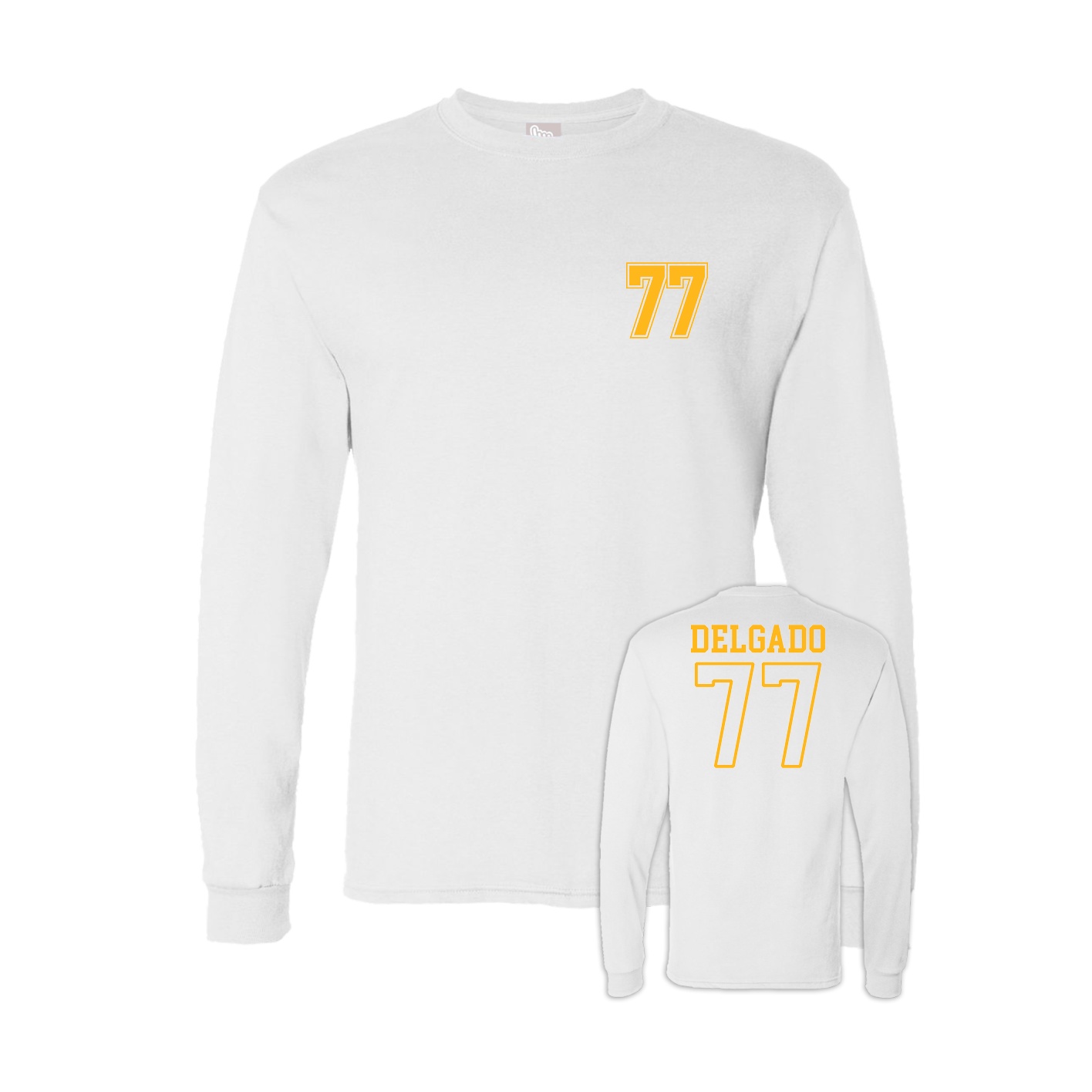 Long Sleeve Tee — Chest Back in White