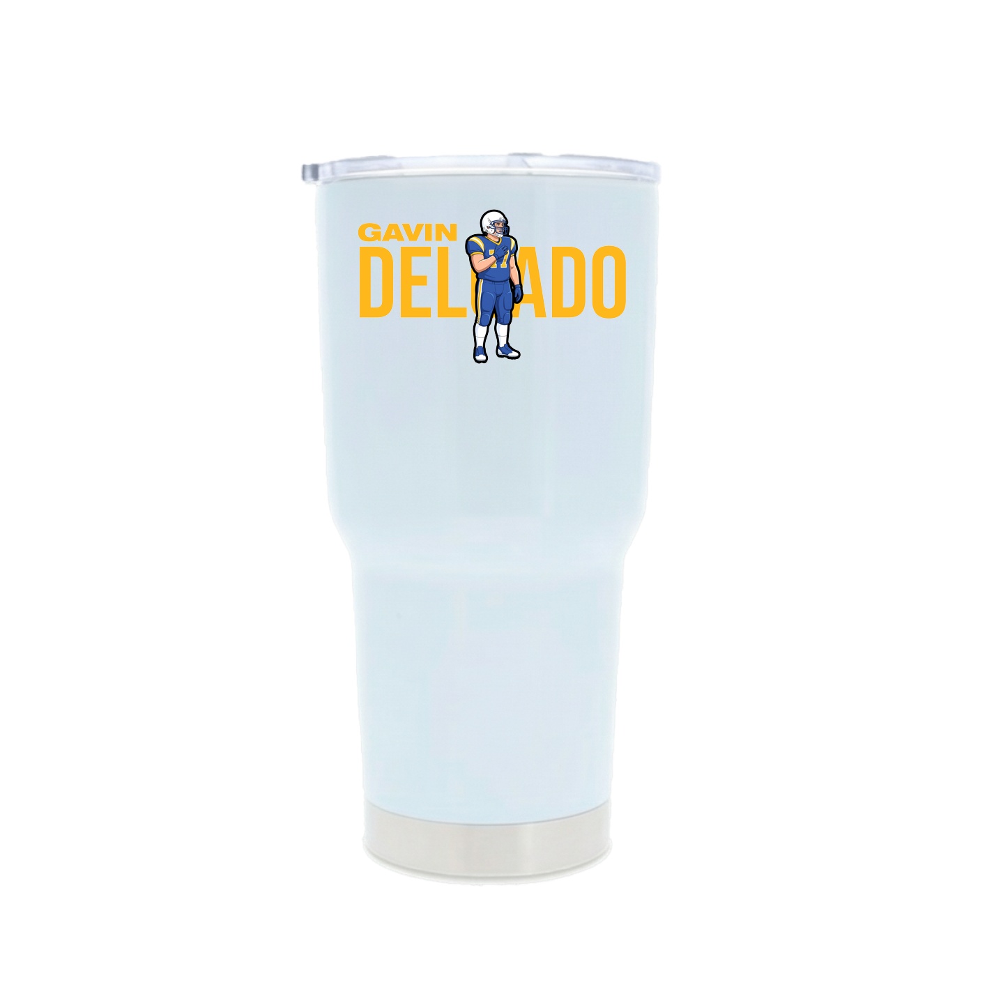 30oz Stainless Steel Tumbler — Player Name in White