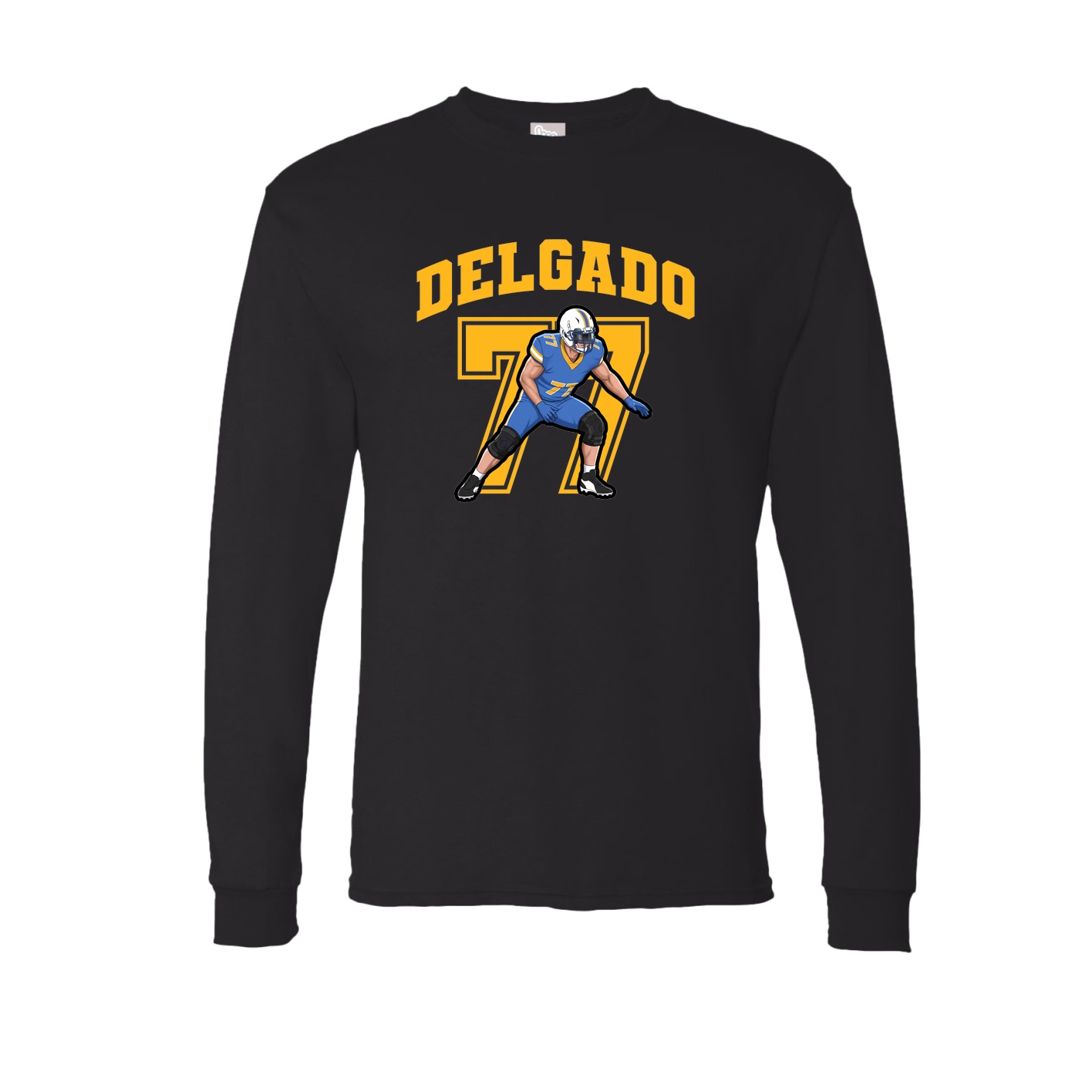 Long Sleeve Tee — Number in Black