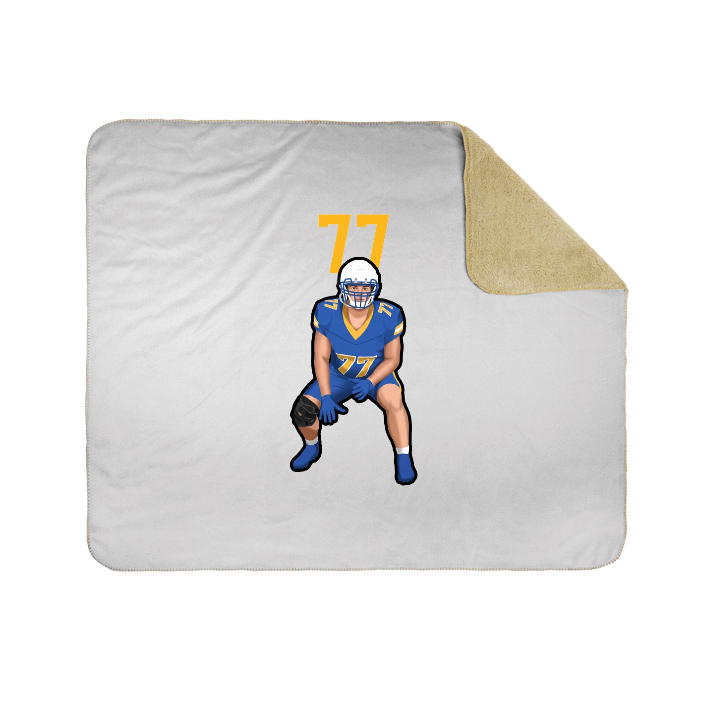 Throw Blanket — Number Top in White