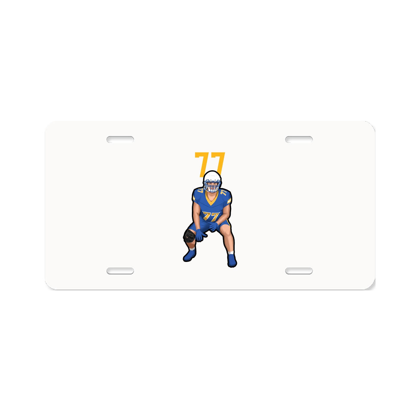 License Plate — Number Top in Classic