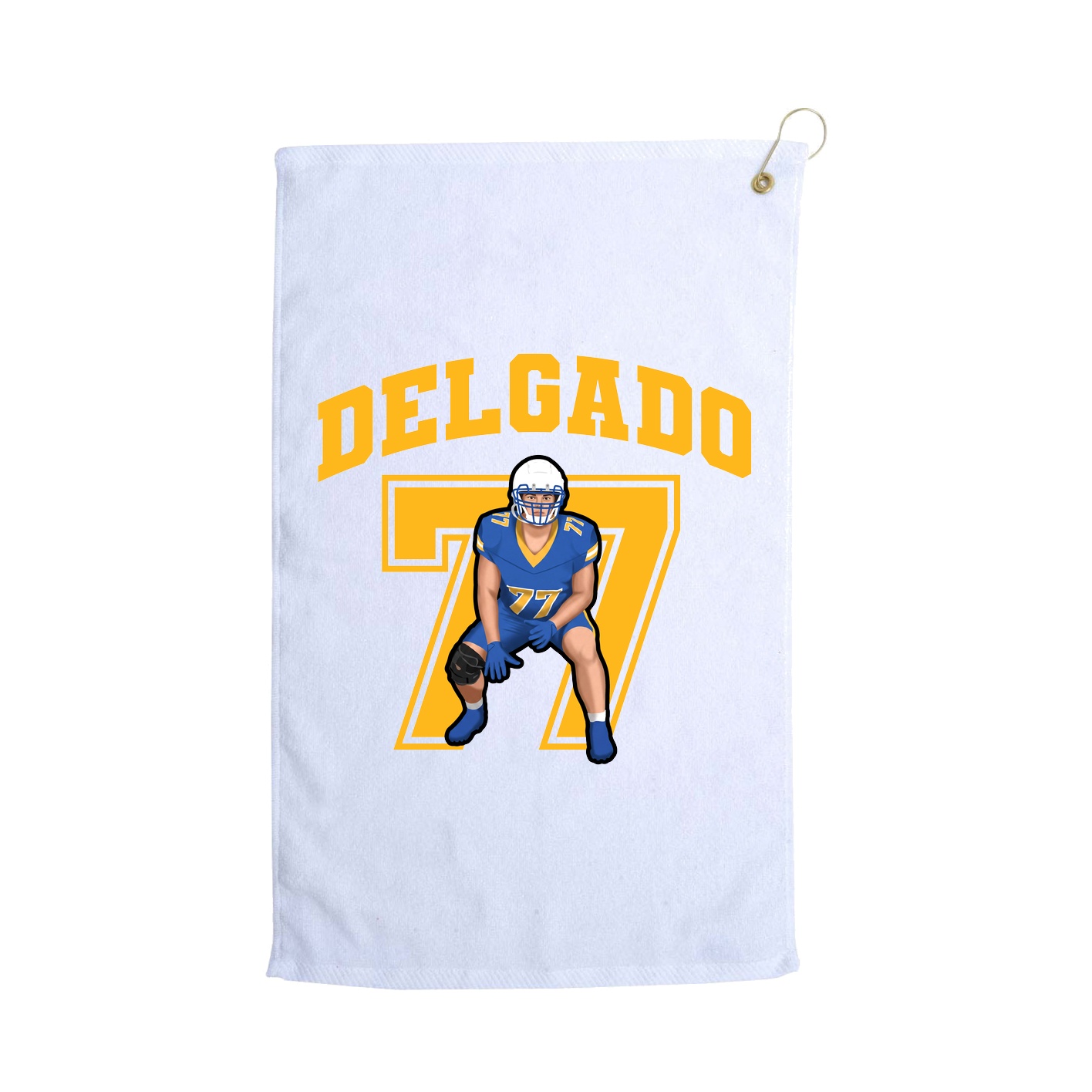Golf Towel — Number in White