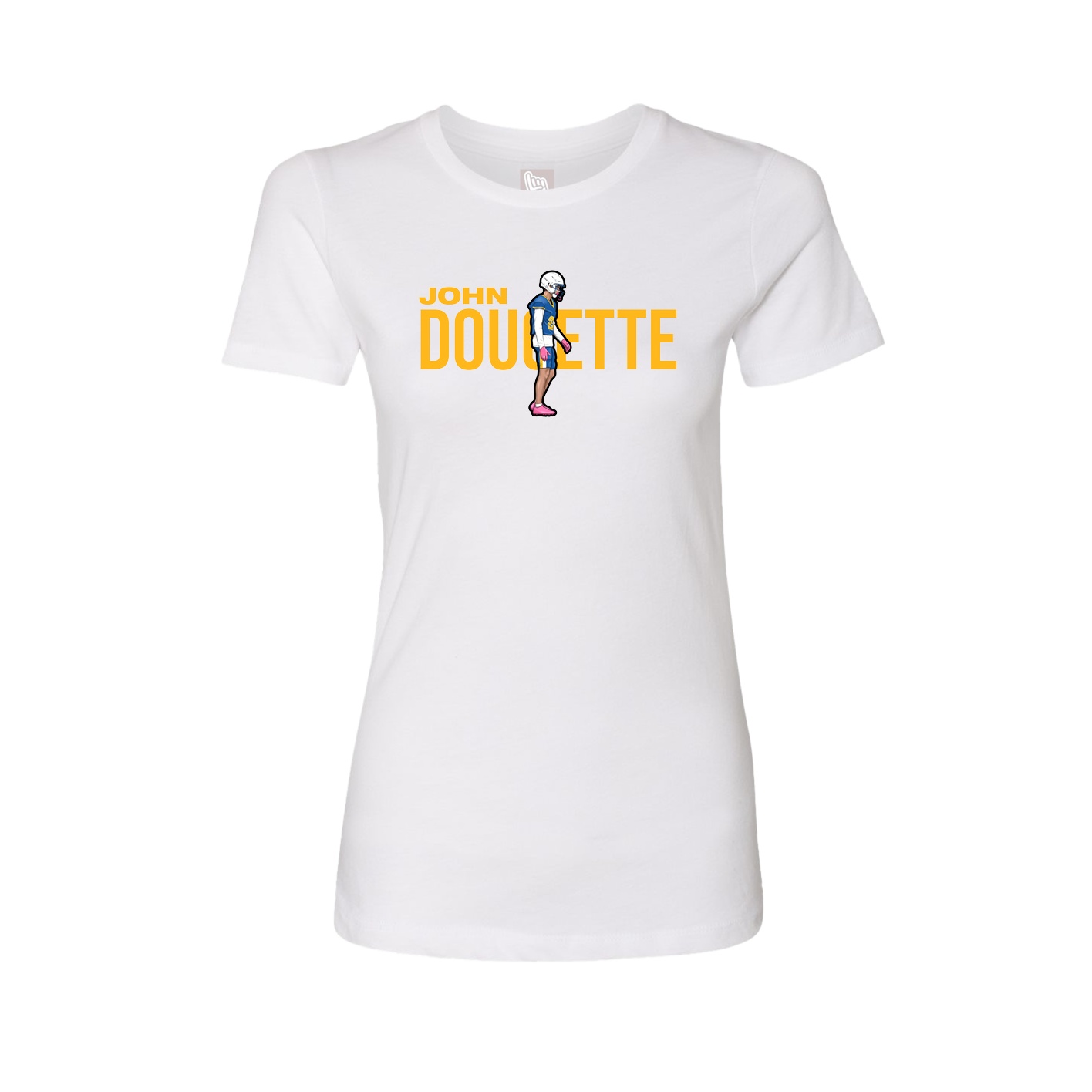 Fitted Women's Tee — Player Name in White
