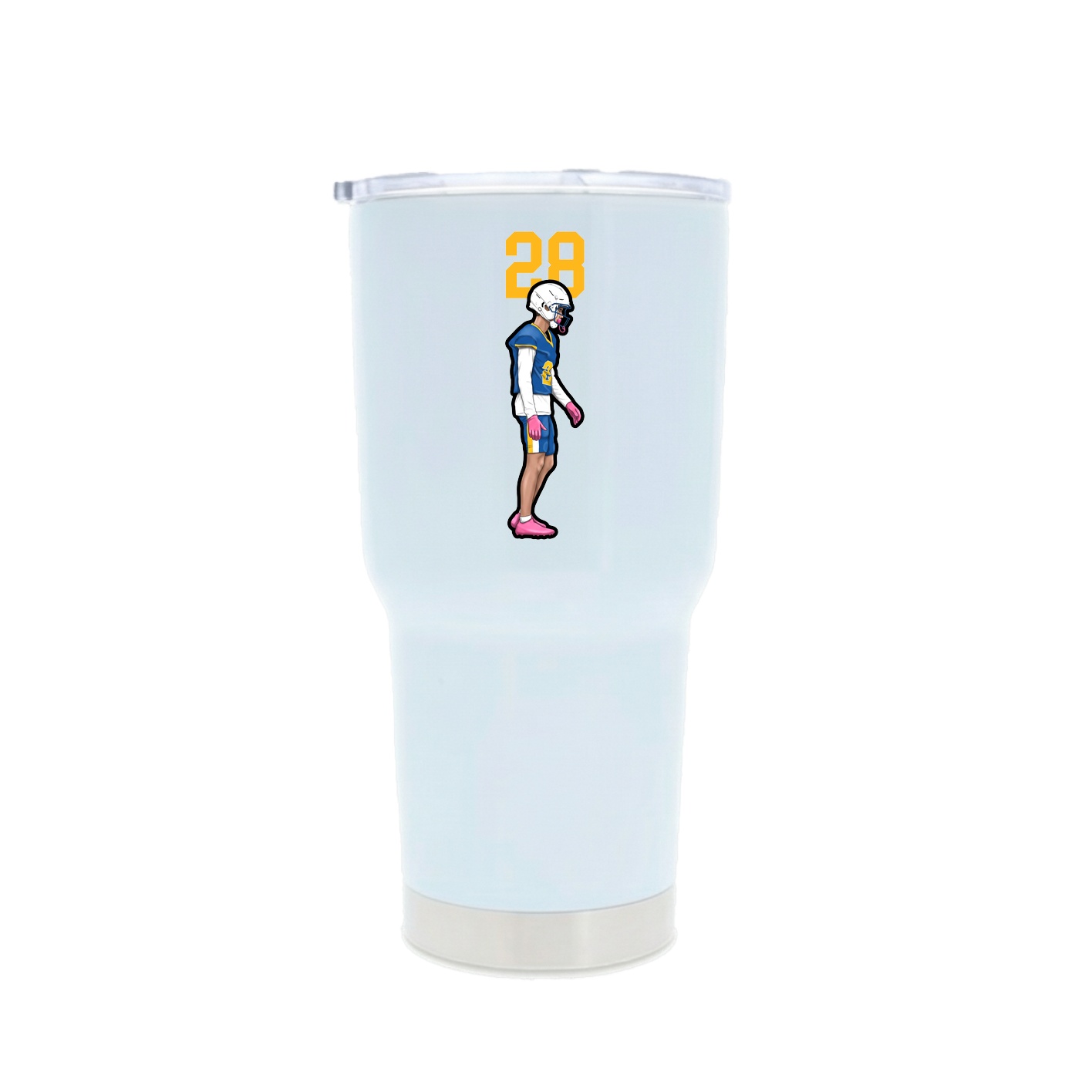 30oz Stainless Steel Tumbler — Number Top in White