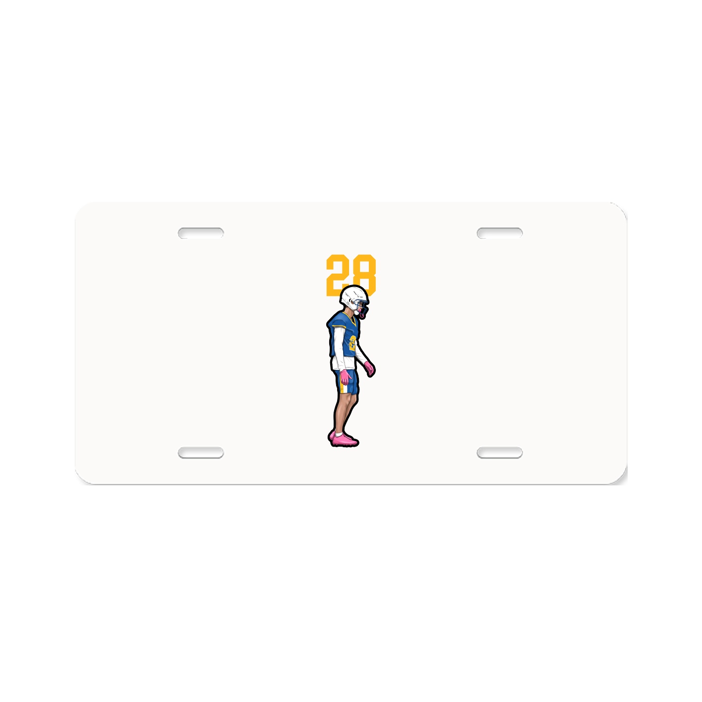 License Plate — Number Top in Classic