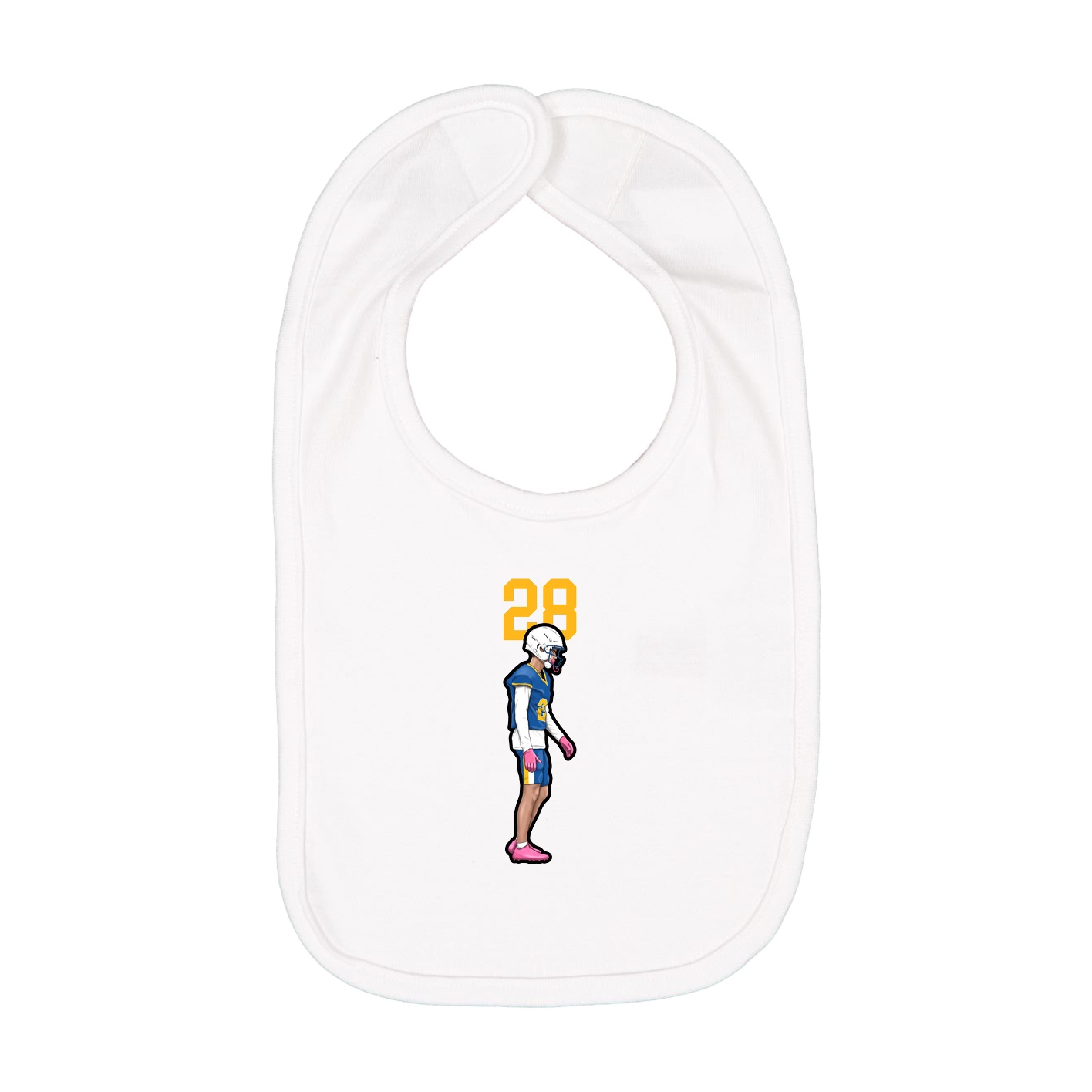 Infant Bib — Number Top in White