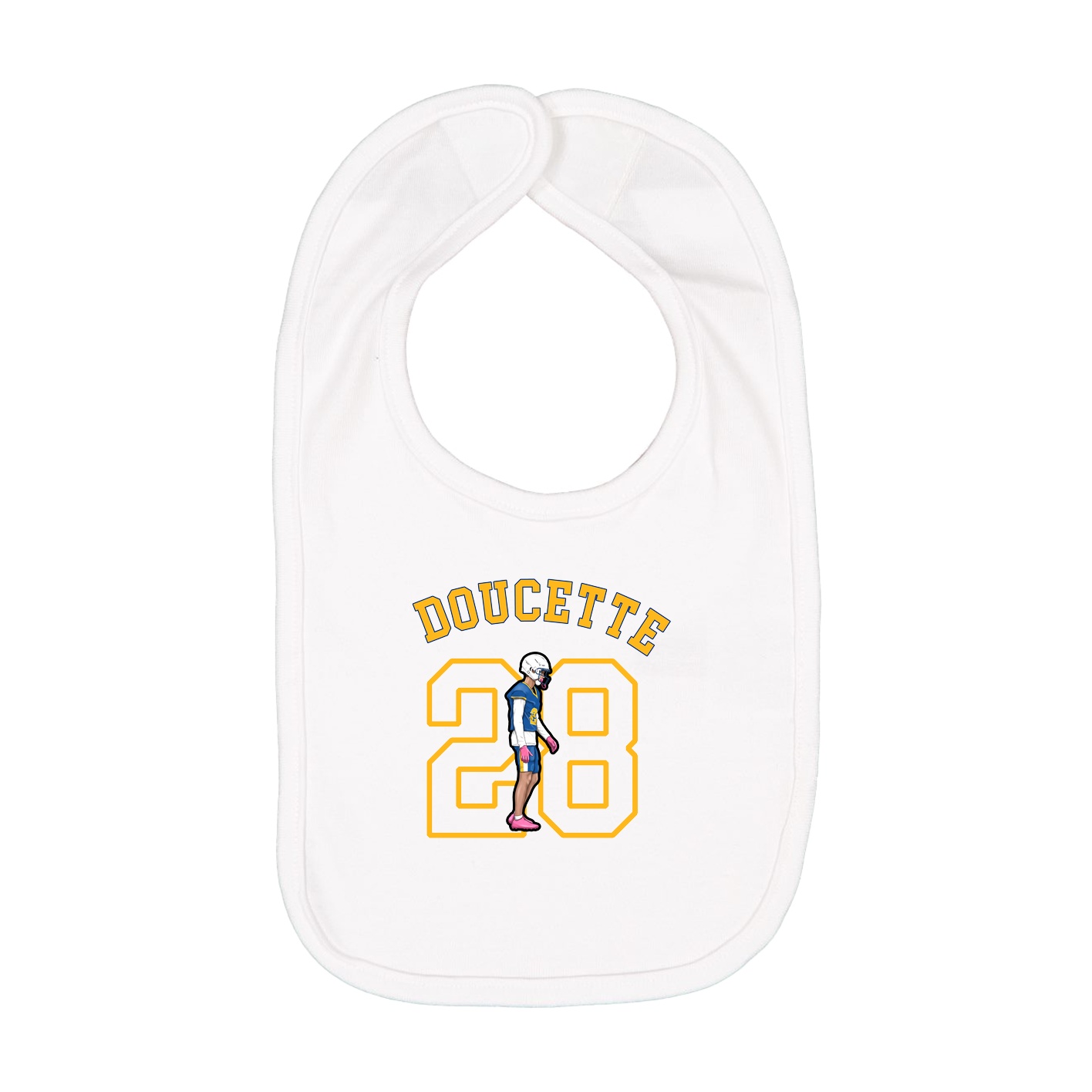 Infant Bib — Shirsey Arch in White