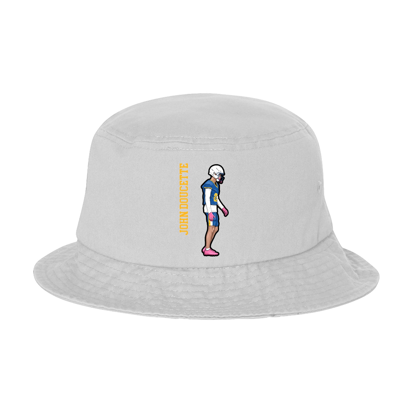 Bucket Cap — Name Vertical in White