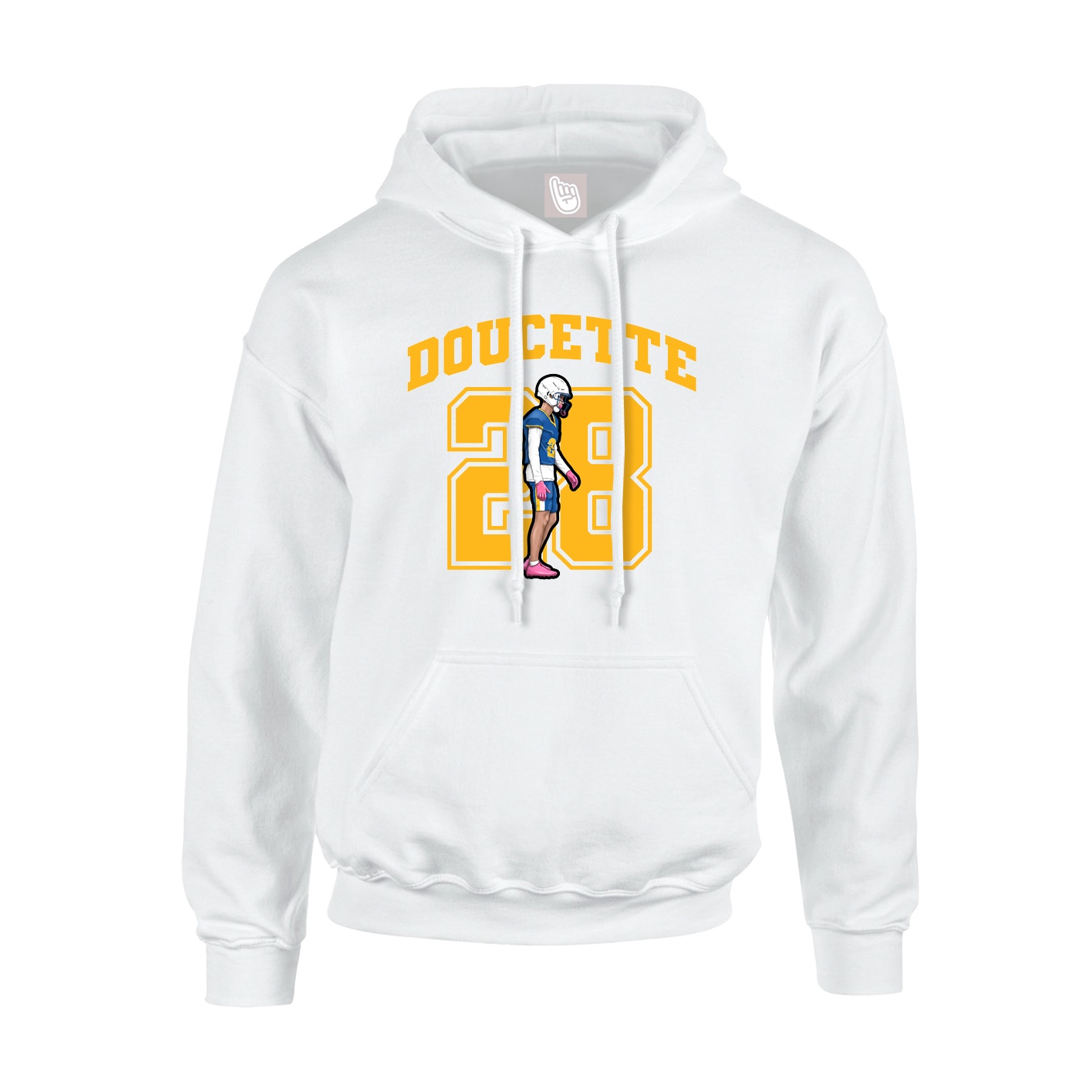 Hoodie — Number in White
