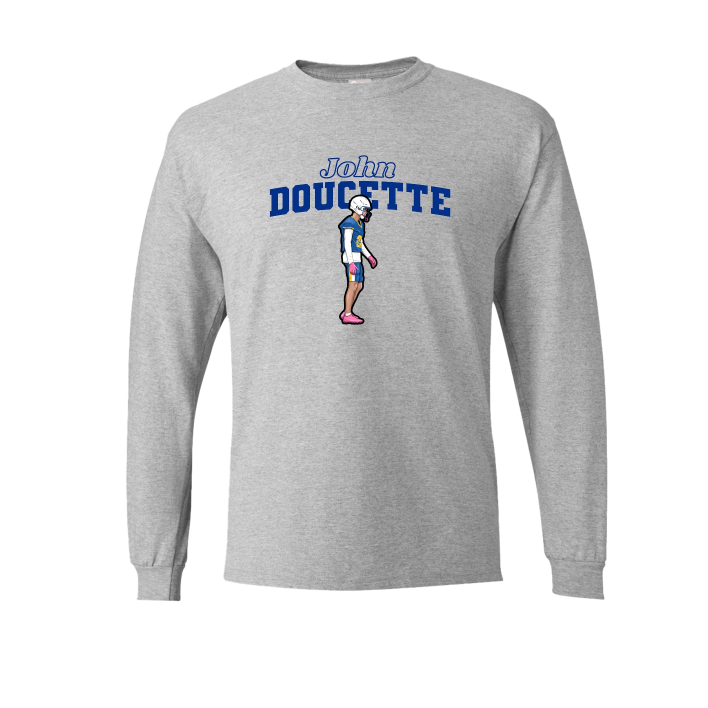 Long Sleeve Tee — Name Arch in Grey