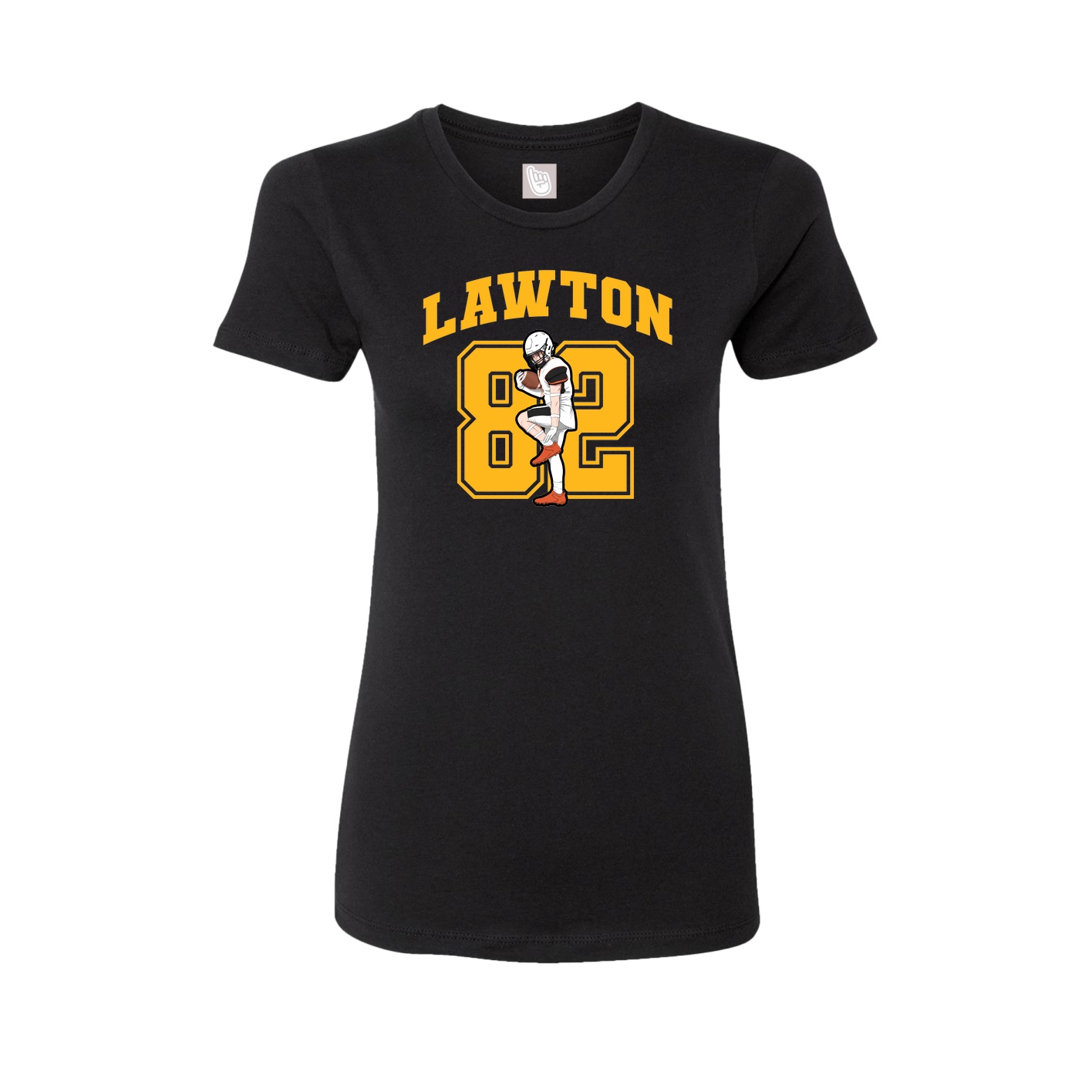 Fitted Women's Tee — Number in Black