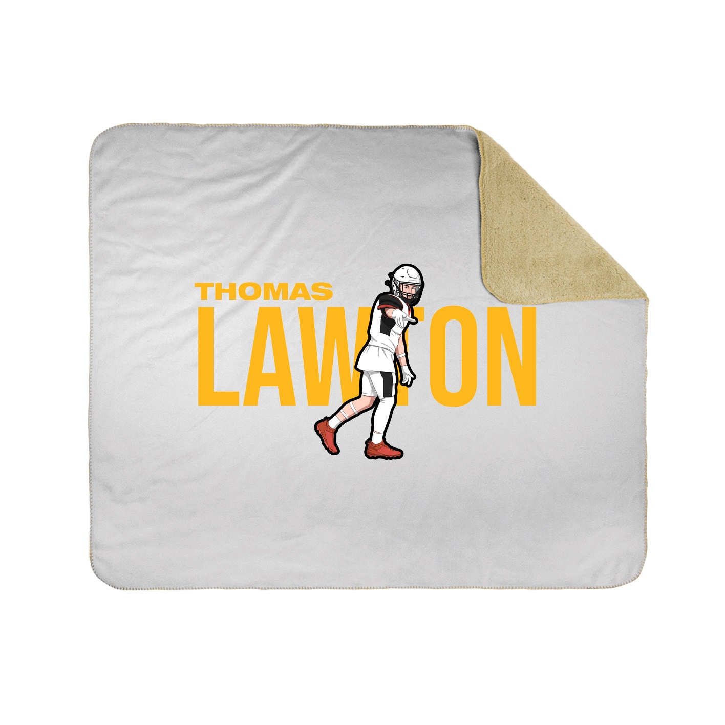 Throw Blanket — Player Name in White