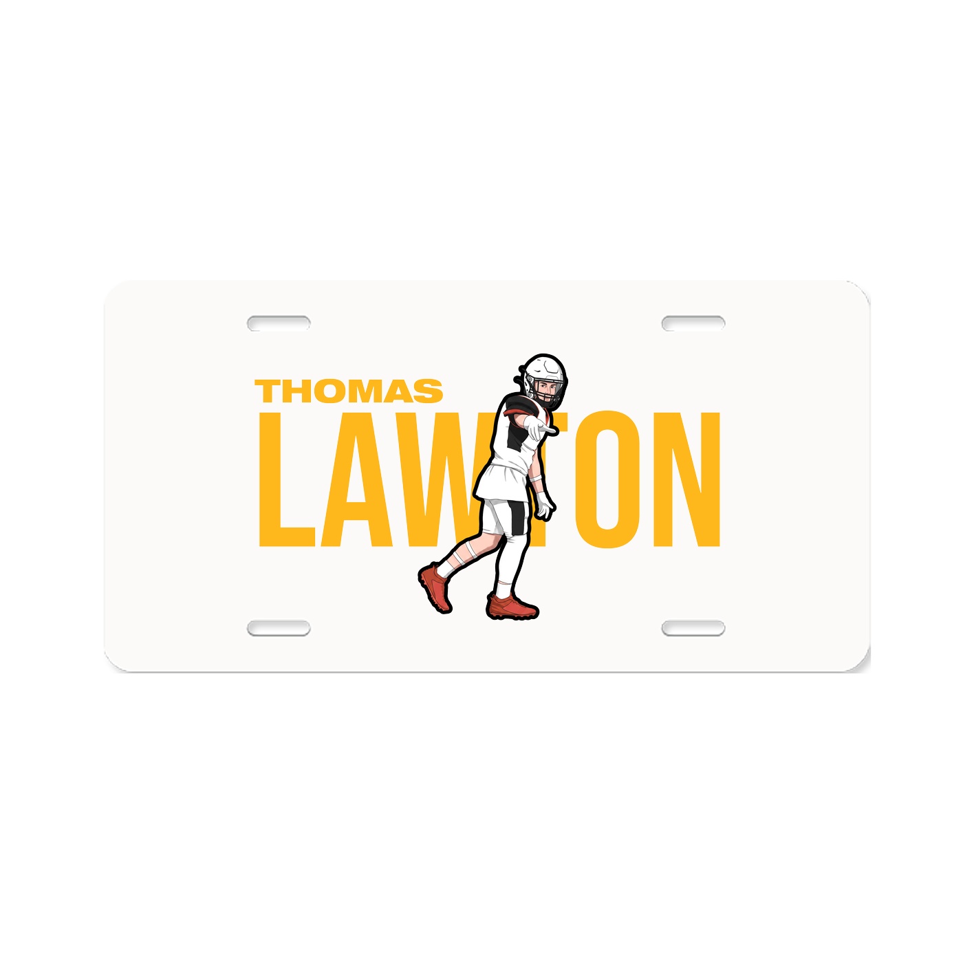 License Plate — Player Name in Classic