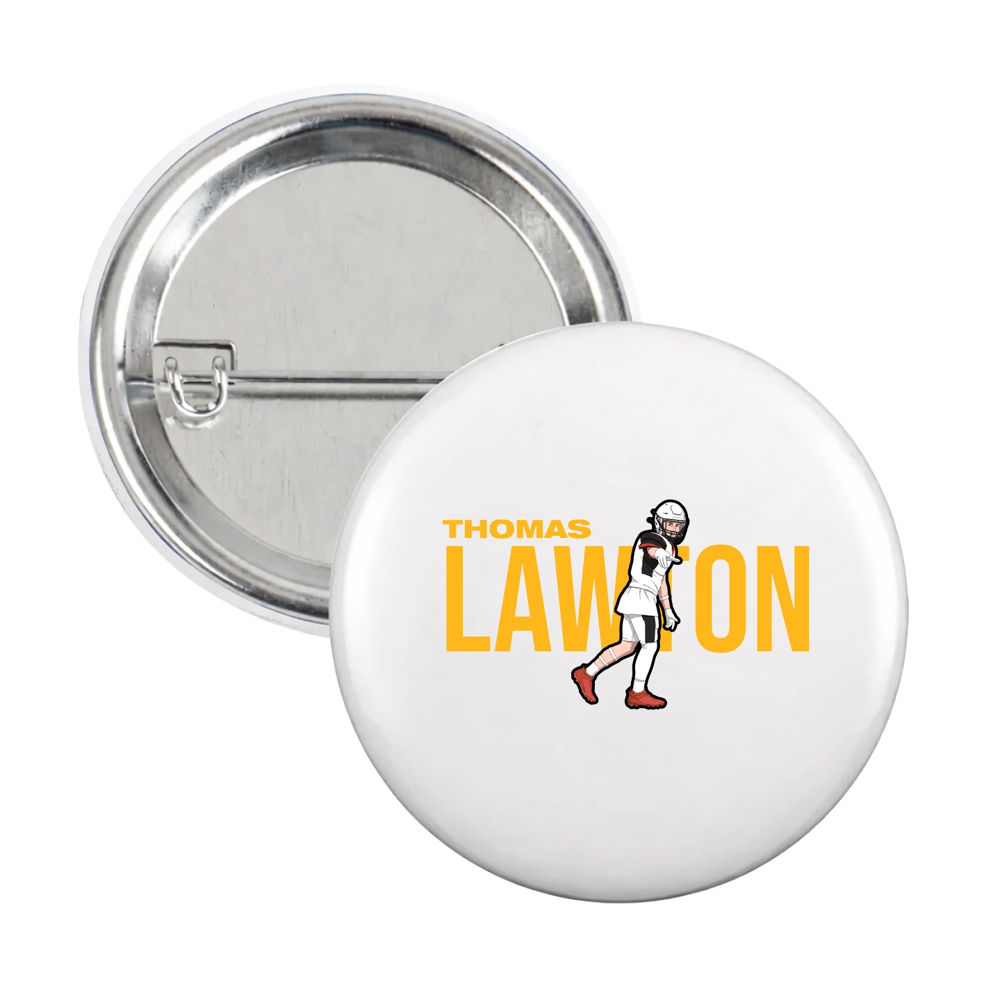 Game Day Button — Player Name in White