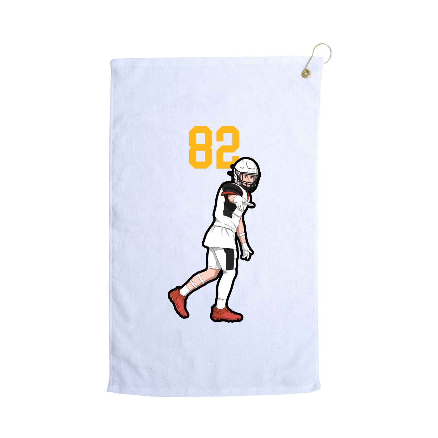 Golf Towel — Number Top in White