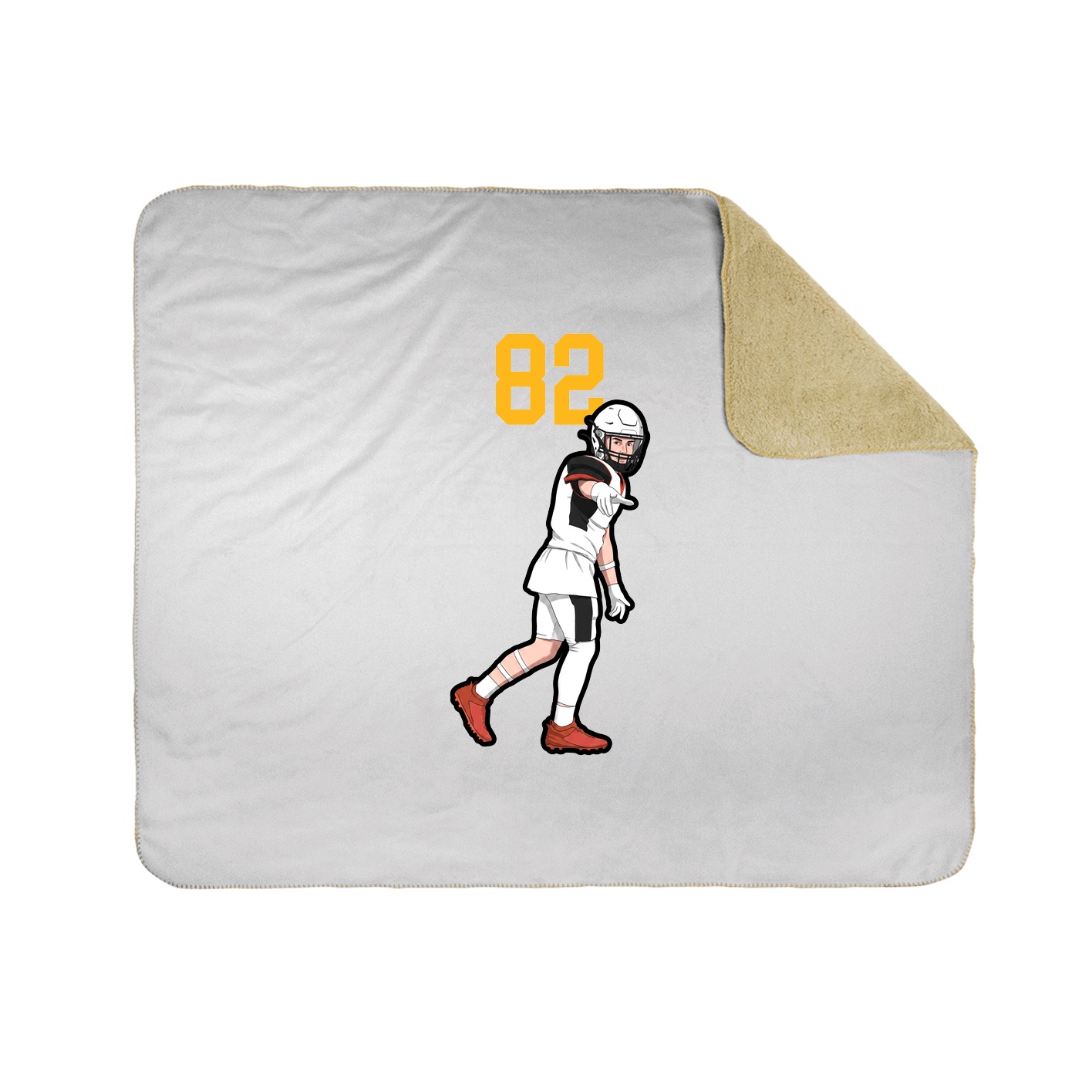 Throw Blanket — Number Top in White