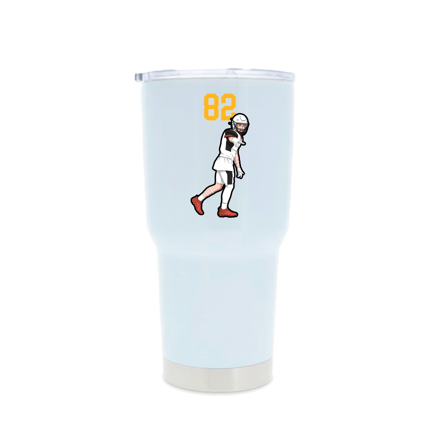 30oz Stainless Steel Tumbler — Number Top in White