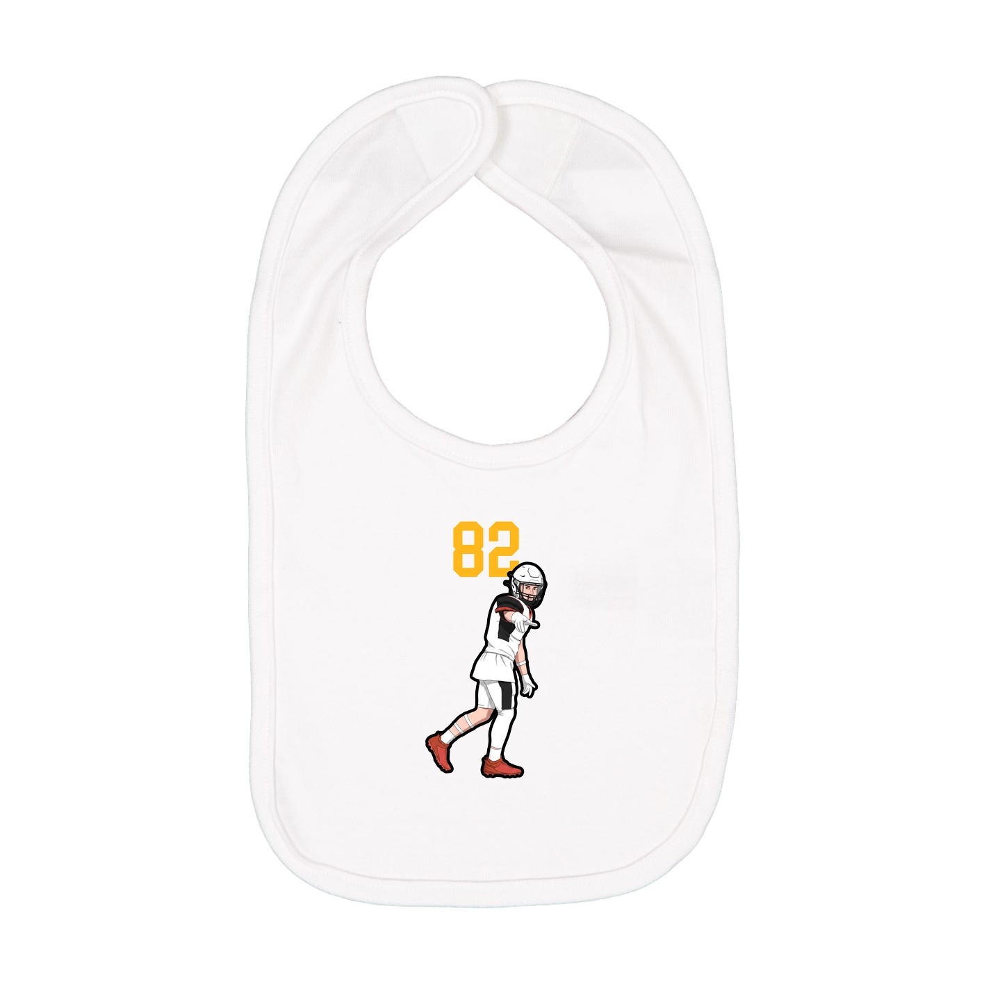 Infant Bib — Number Top in White