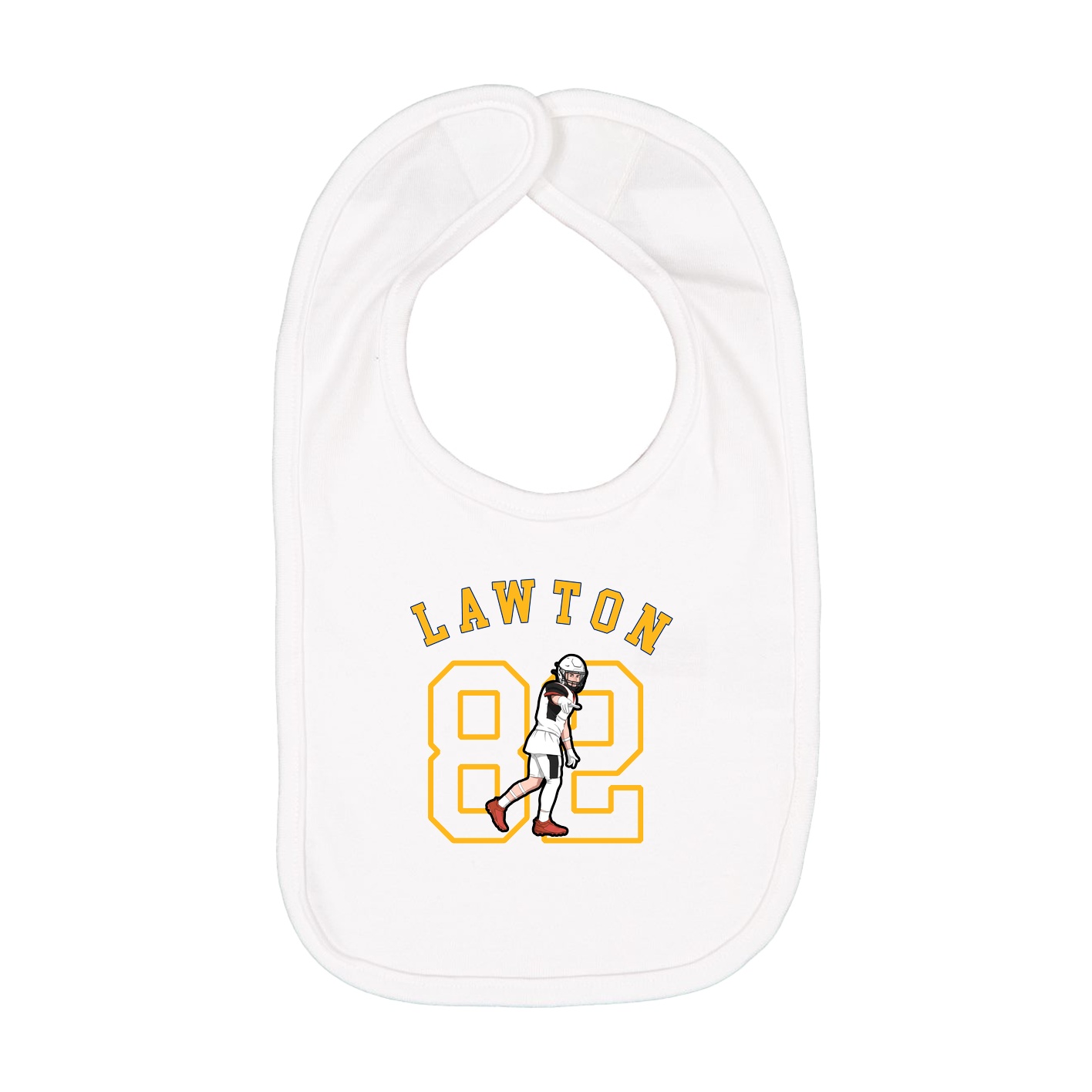 Infant Bib — Shirsey Arch in White
