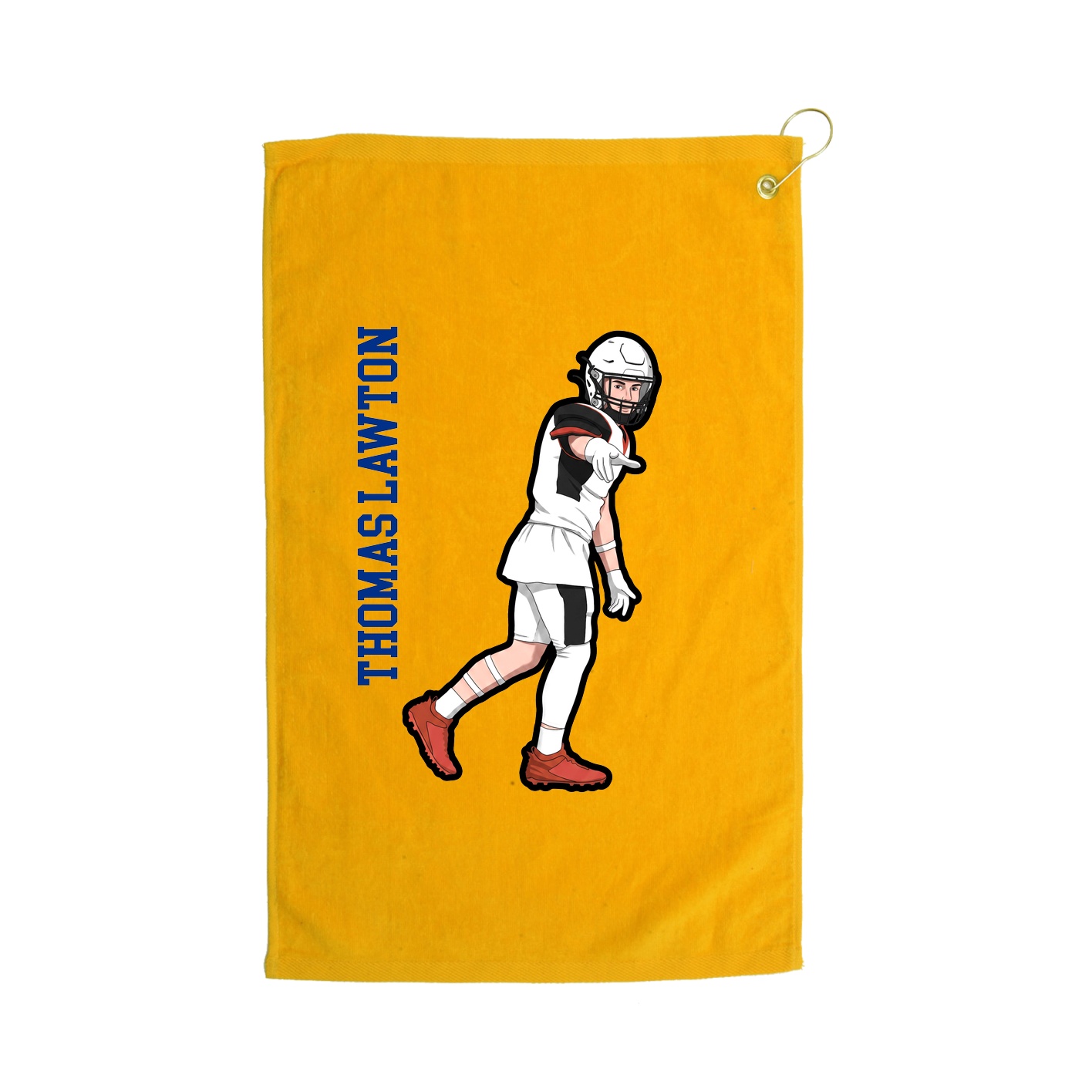 Golf Towel — Name Vertical in Gold
