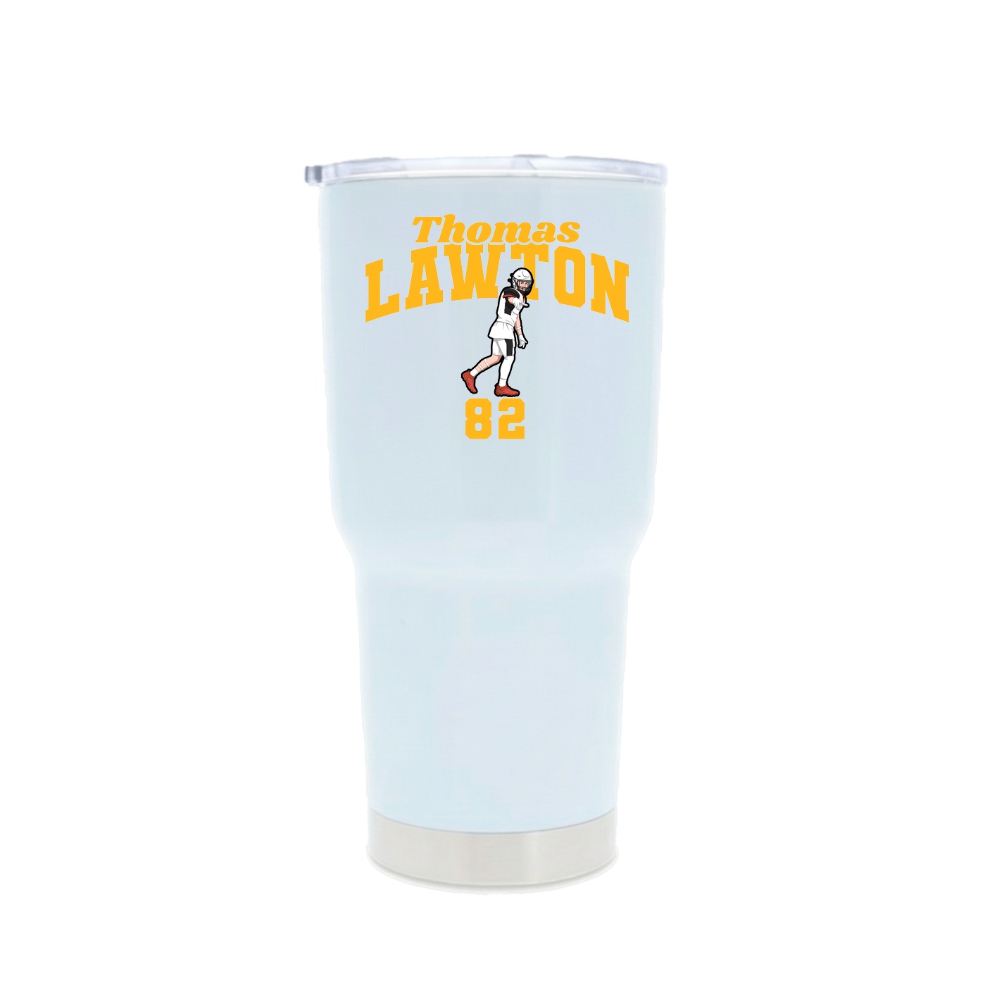30oz Stainless Steel Tumbler — Signature Arch in White