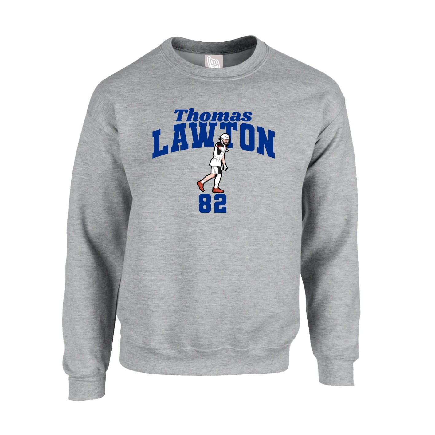 Fleece Crew — Signature Arch in Grey