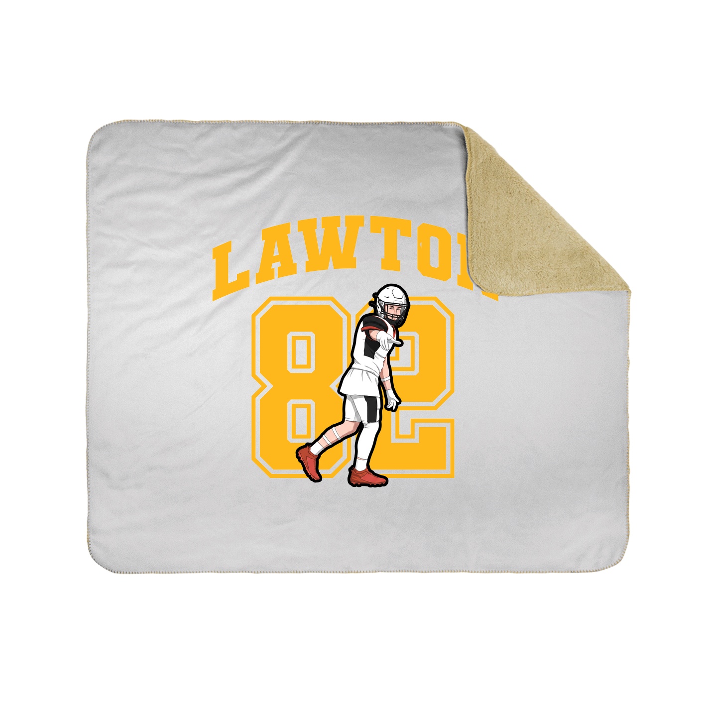 Throw Blanket — Number in White