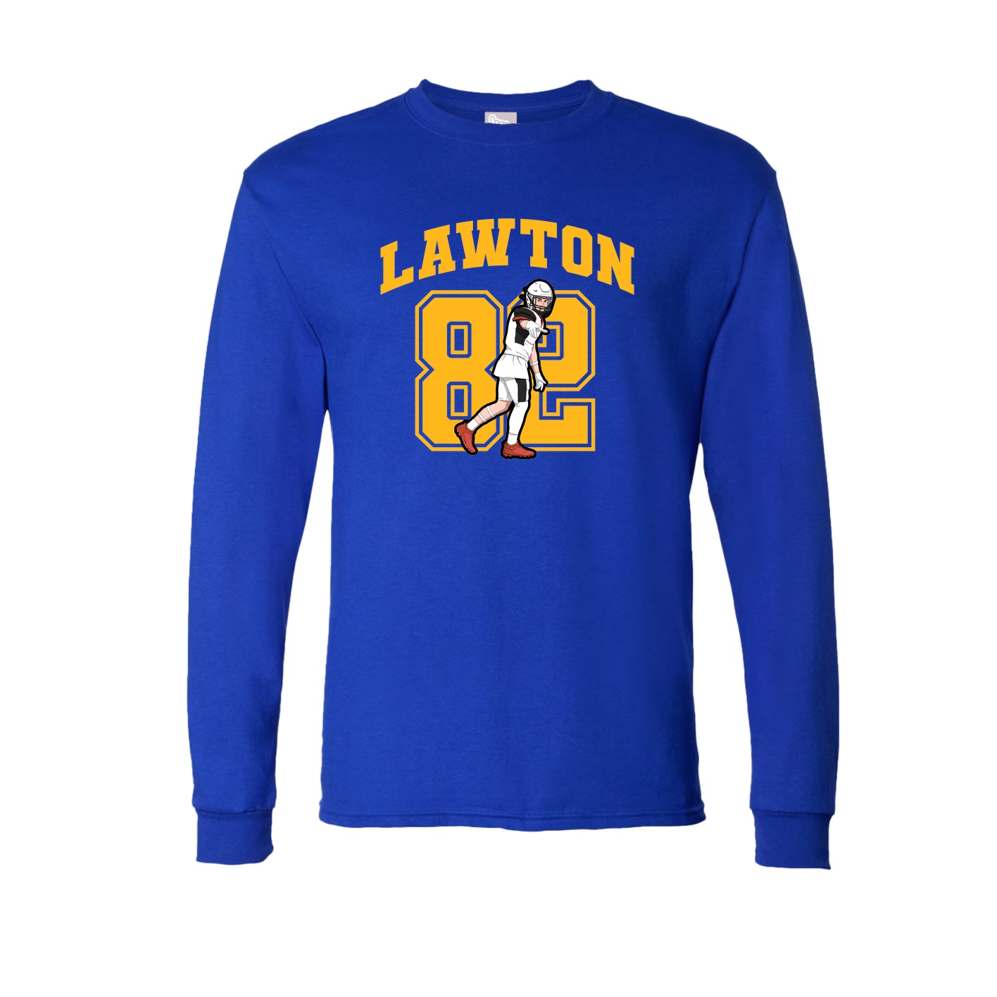 Long Sleeve Tee — Number in Royal