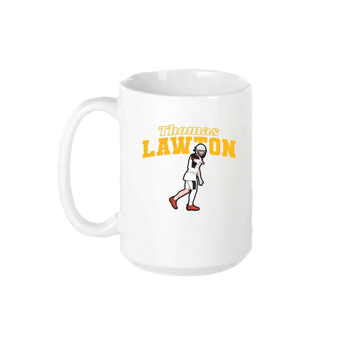 15oz Coffee Mug — Name Arch in White