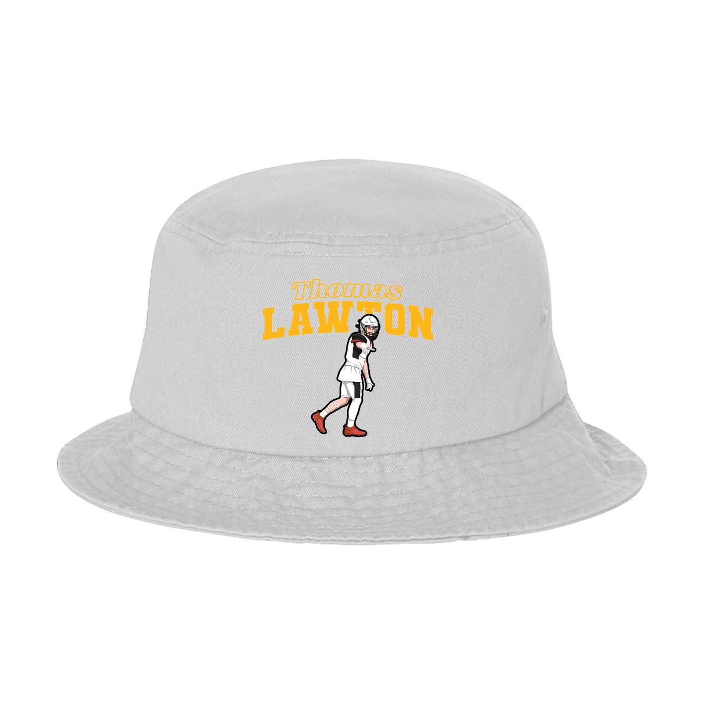 Bucket Cap — Name Arch in White