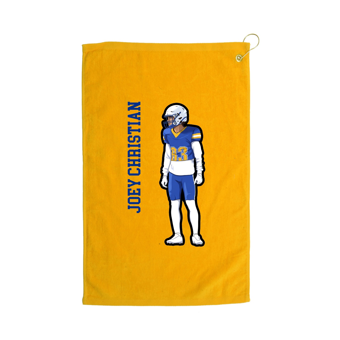 Golf Towel — Name Vertical in Gold