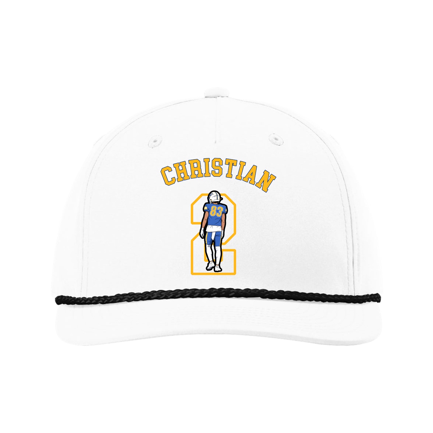 Five-Panel Classic Rope Cap — Shirsey Arch in White