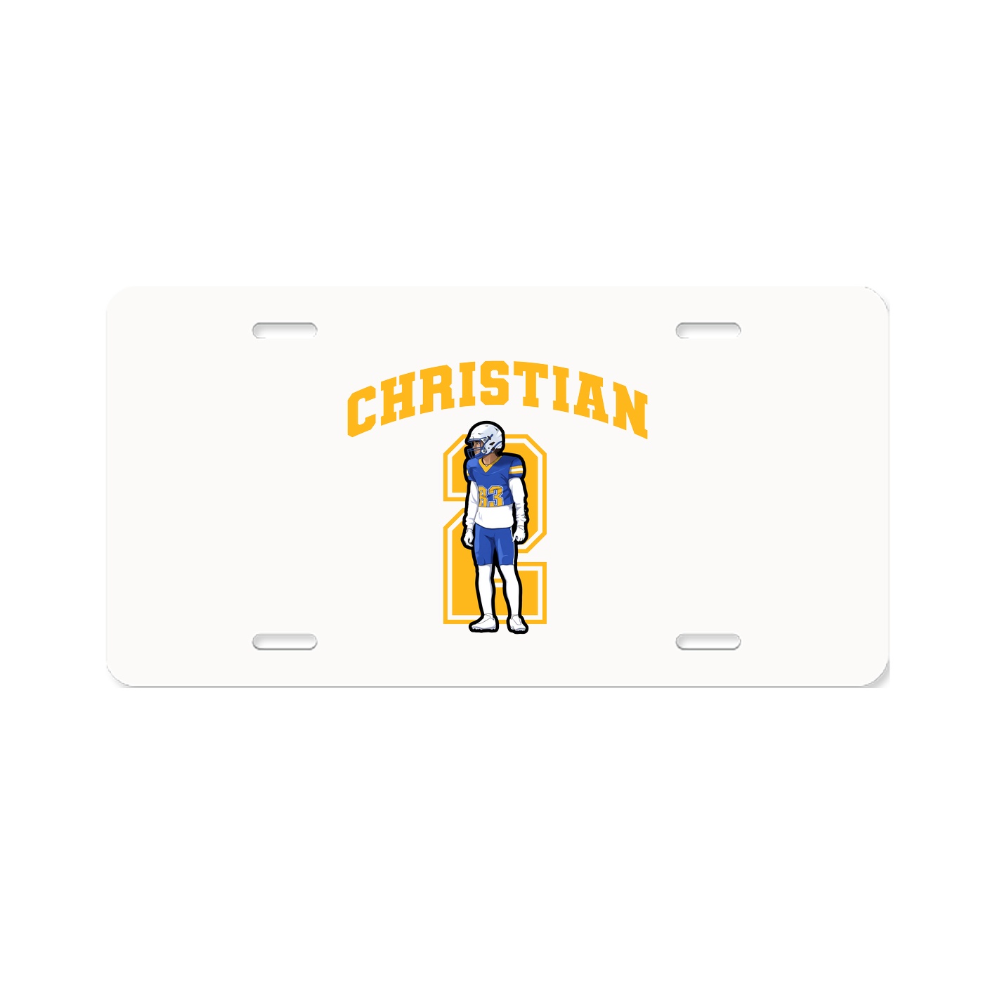 License Plate — Number in Classic