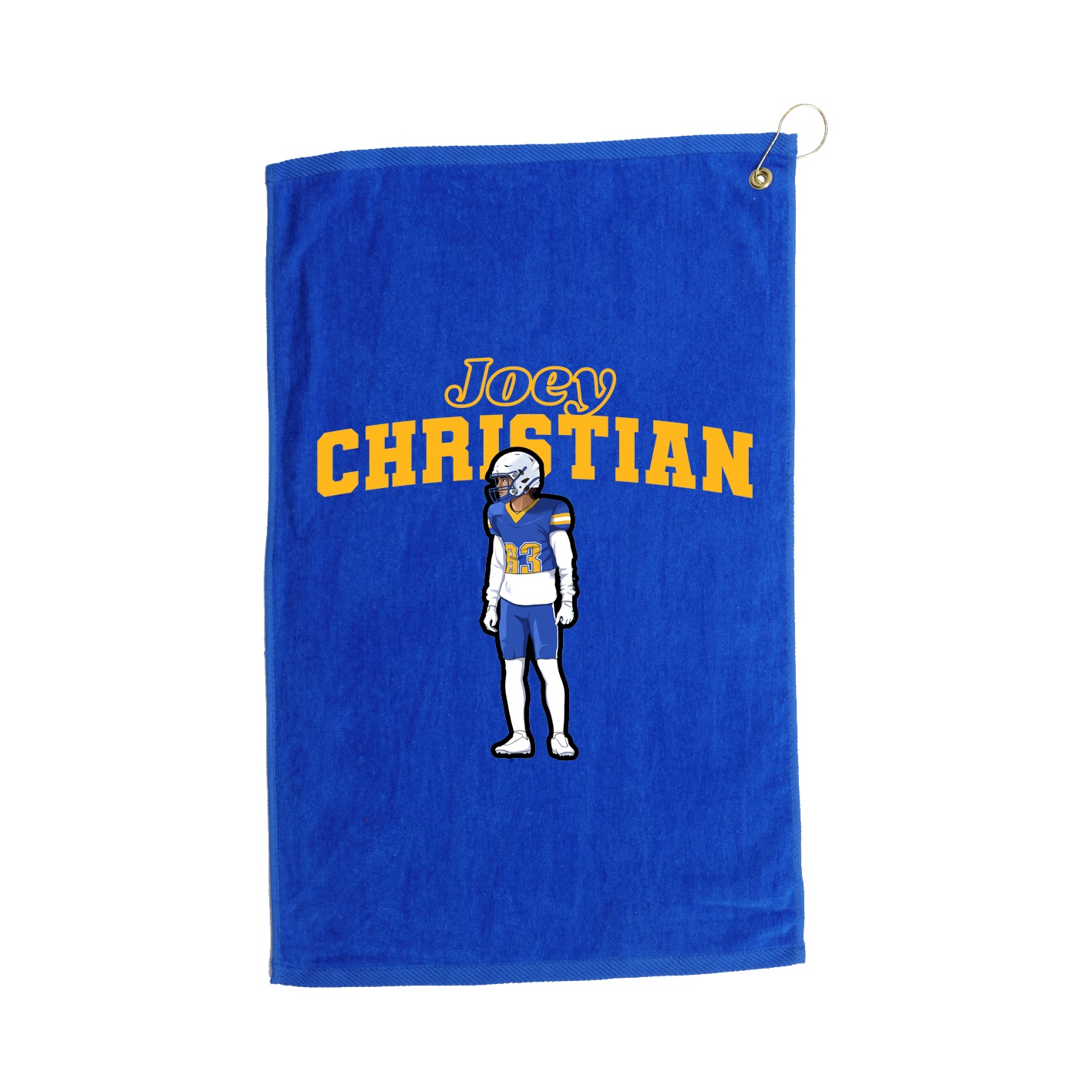 Golf Towel — Name Arch in Royal