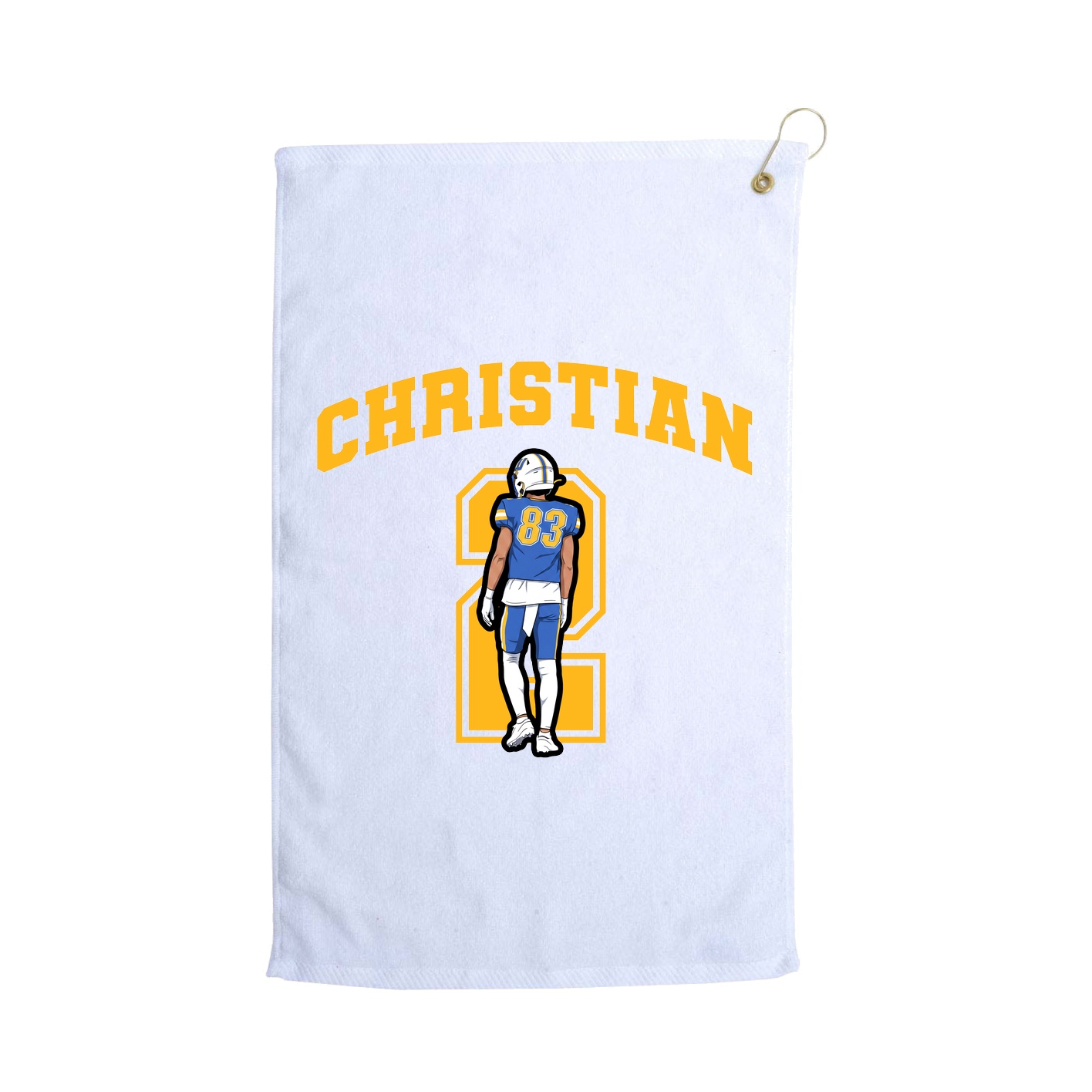 Golf Towel — Number in White