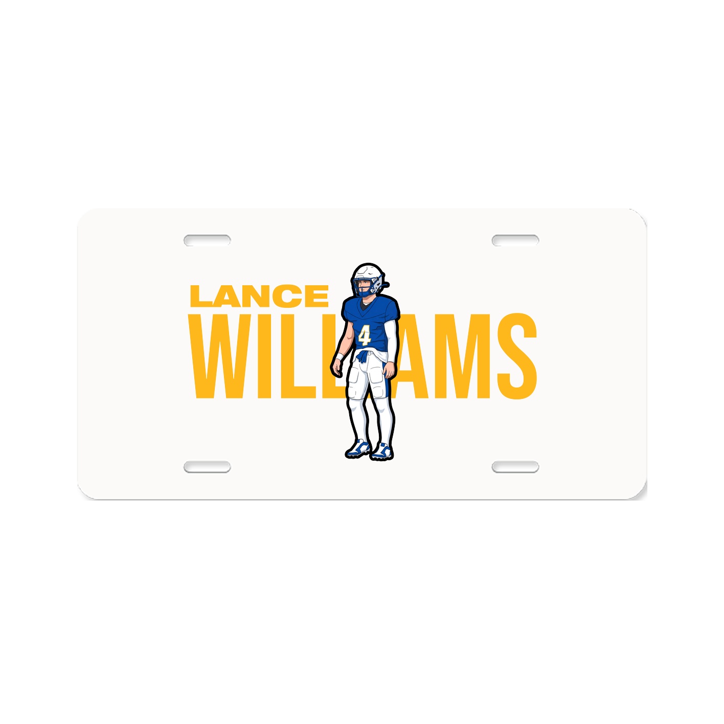 License Plate — Player Name in Classic