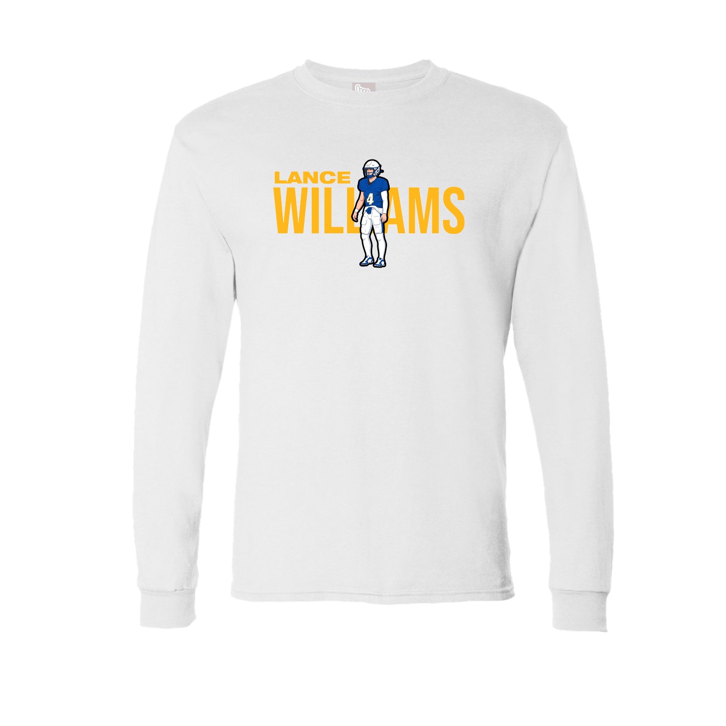 Long Sleeve Tee — Player Name in White