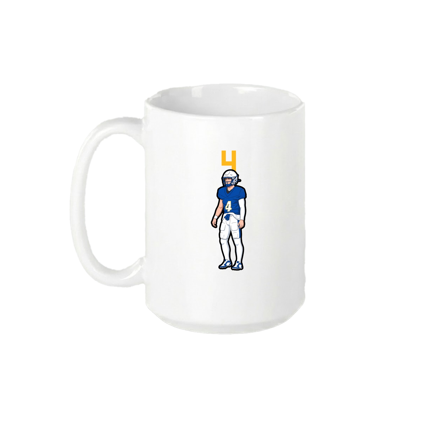 15oz Coffee Mug — Number Top in White