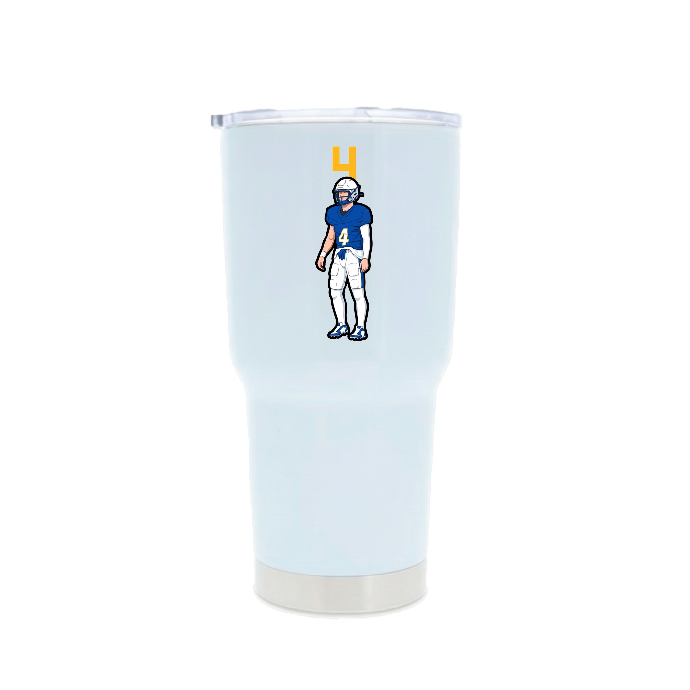 30oz Stainless Steel Tumbler — Number Top in White