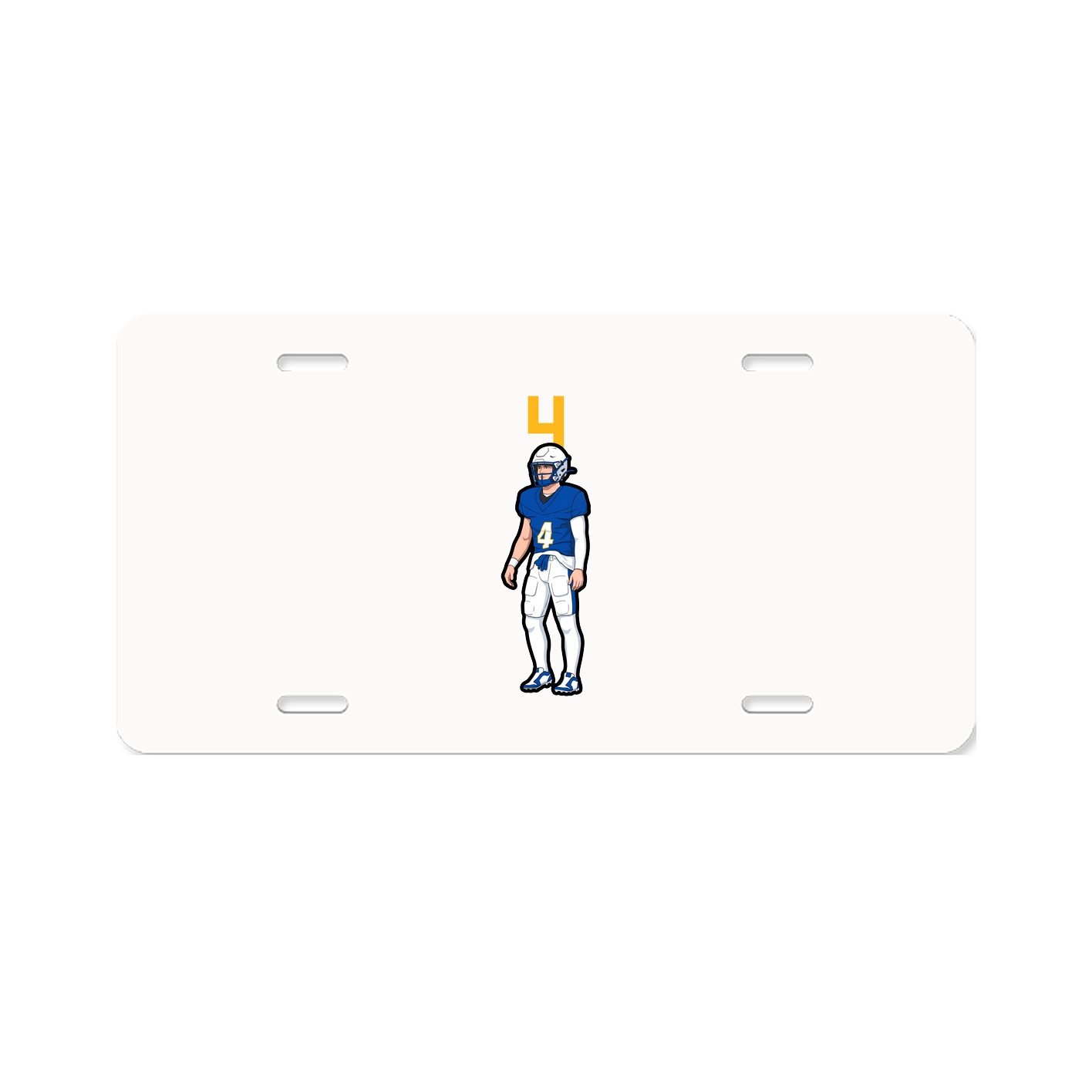 License Plate — Number Top in Classic