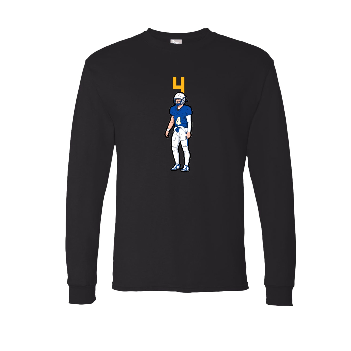 Long Sleeve Tee — Number Top in Black