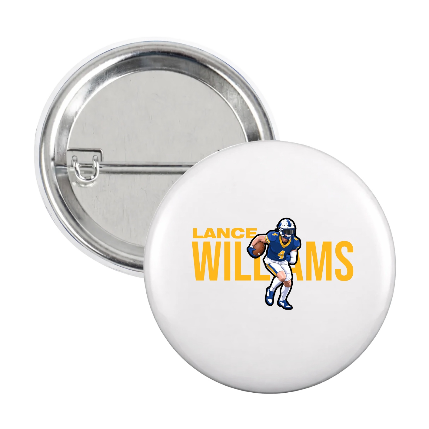 Game Day Button — Player Name in White
