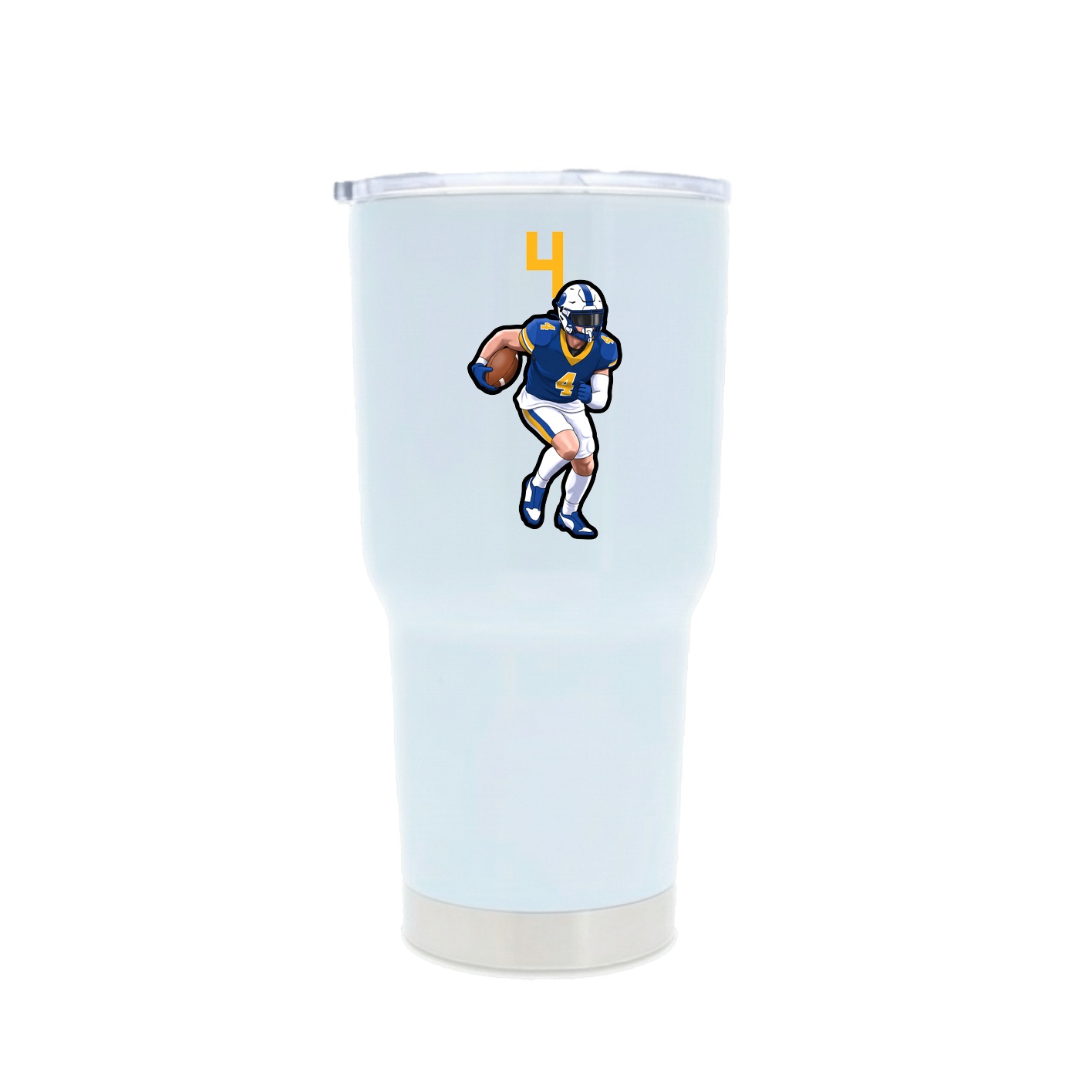 30oz Stainless Steel Tumbler — Number Top in White
