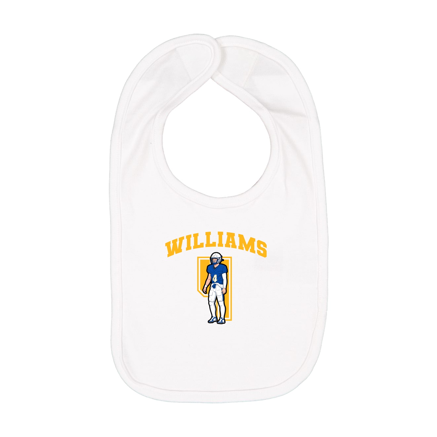 Infant Bib — Number in White