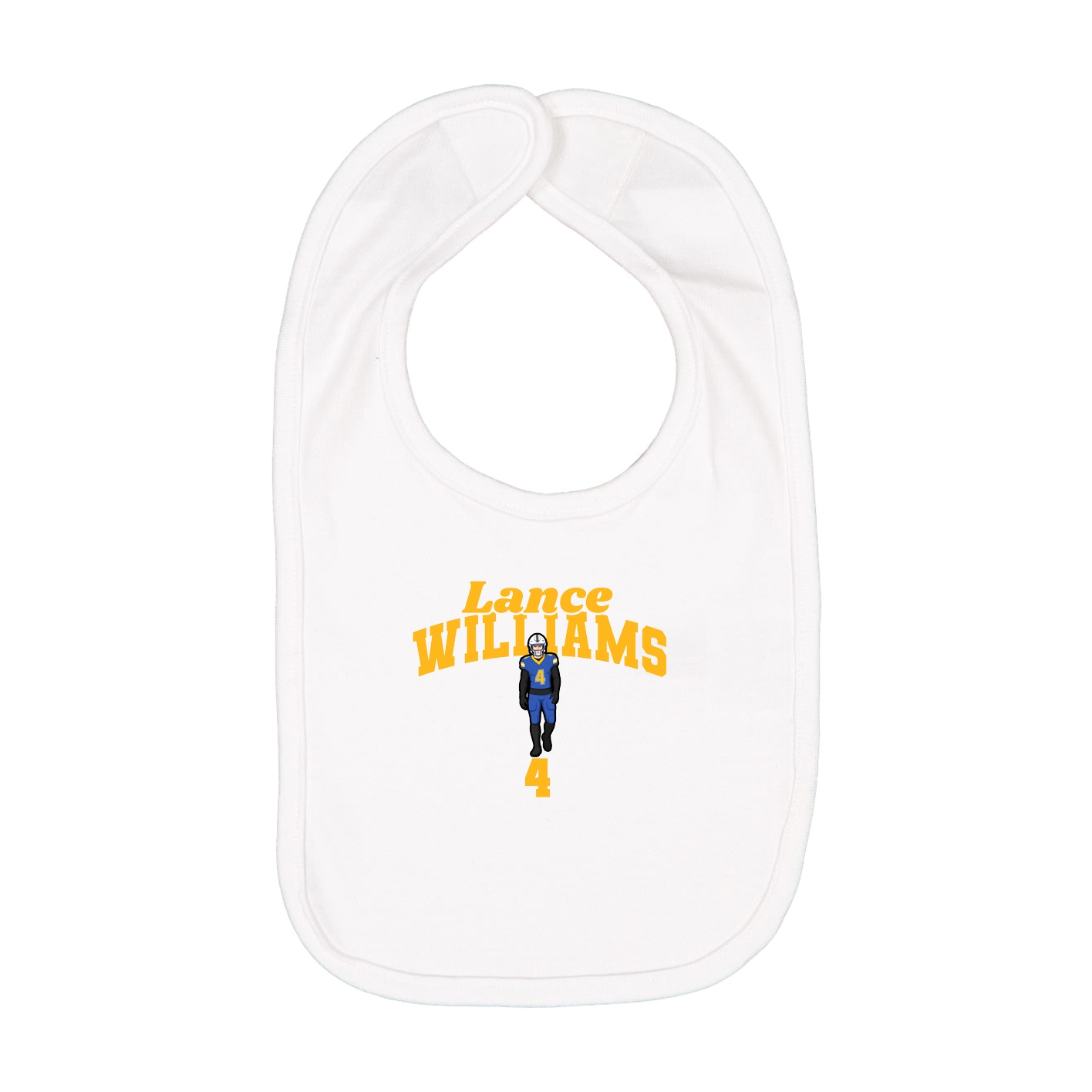 Infant Bib — Signature Arch in White