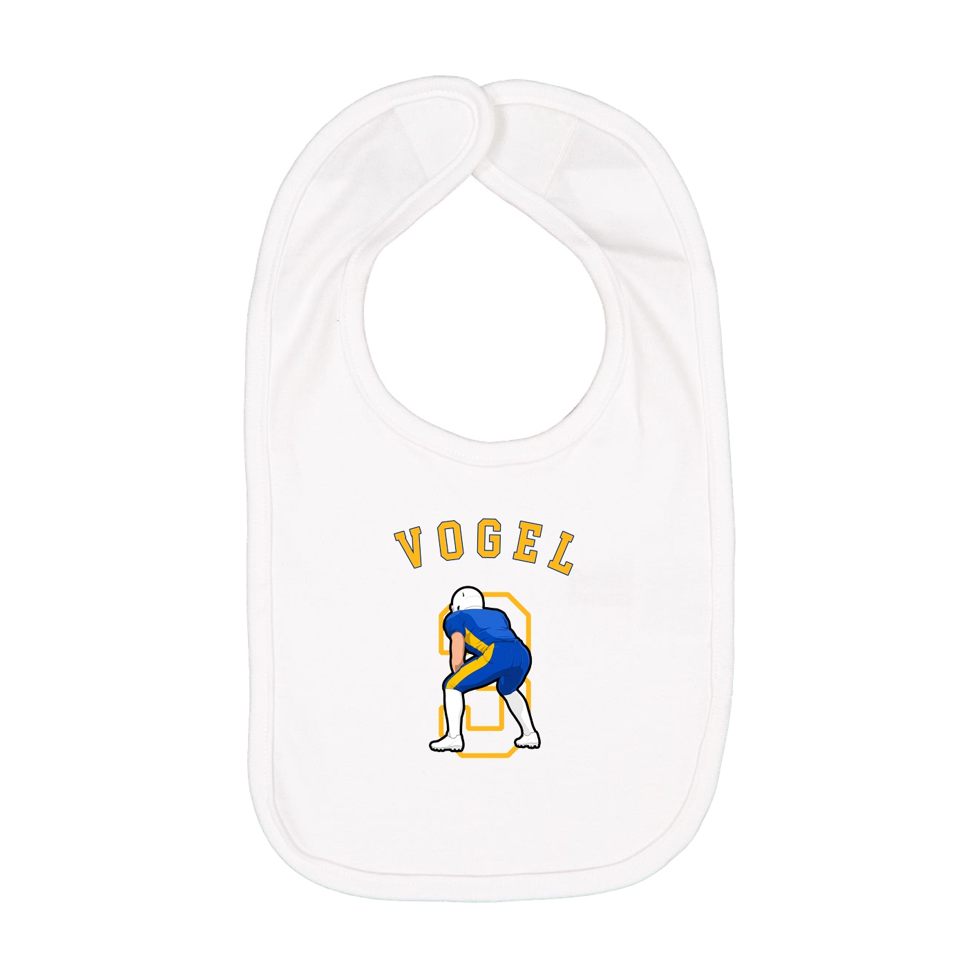 Infant Bib — Shirsey Arch in White
