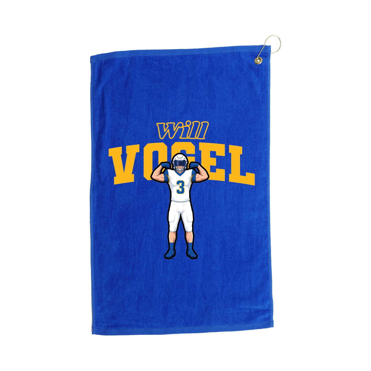 Golf Towel — Name Arch in Royal