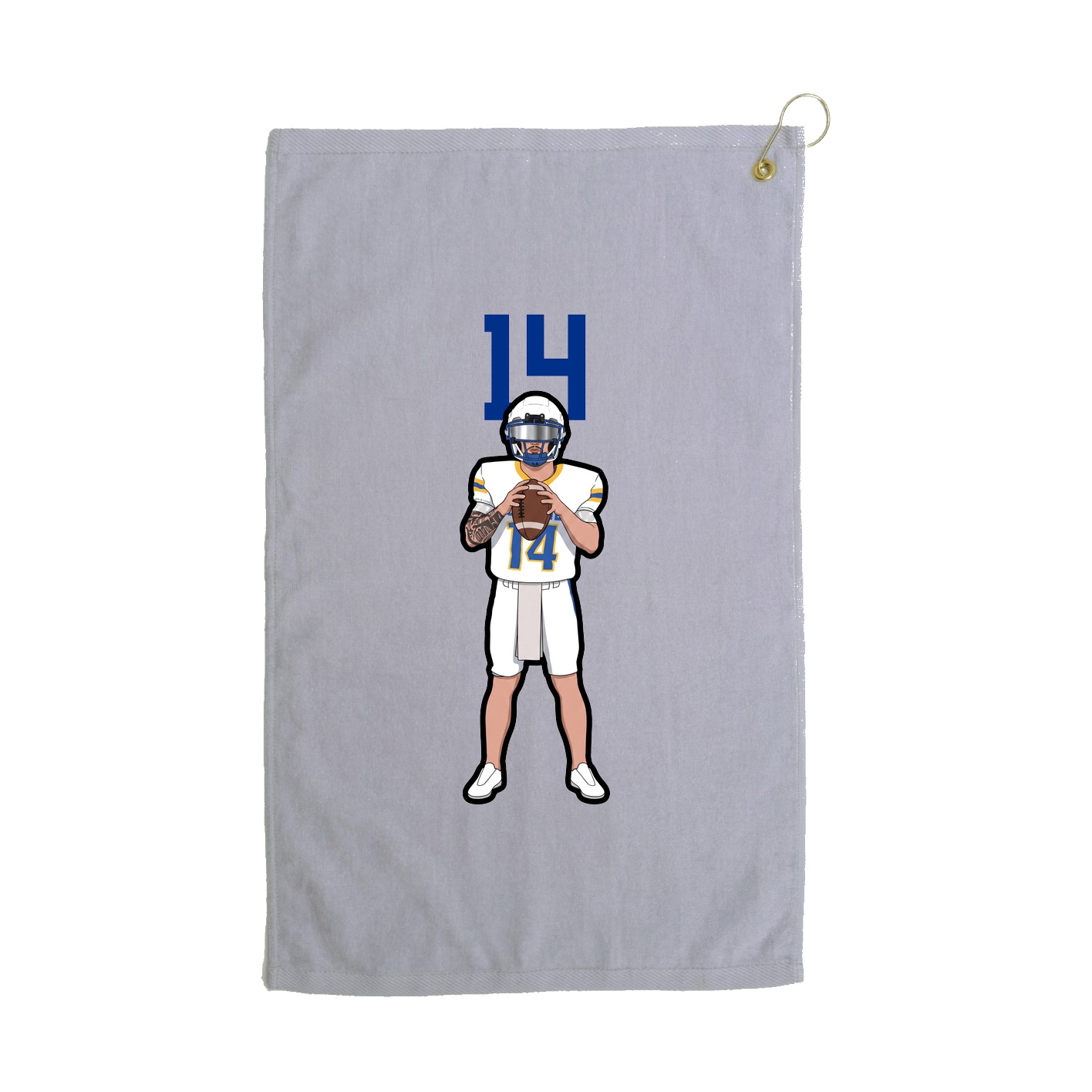 Golf Towel — Number Top in Grey