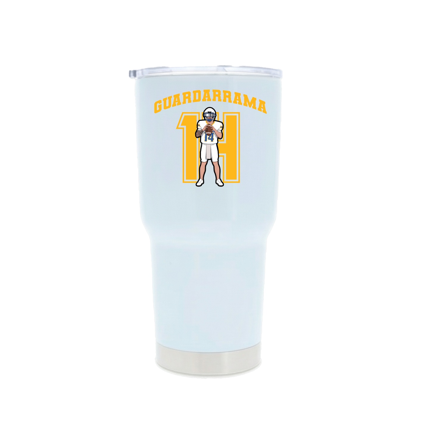 30oz Stainless Steel Tumbler — Number in White